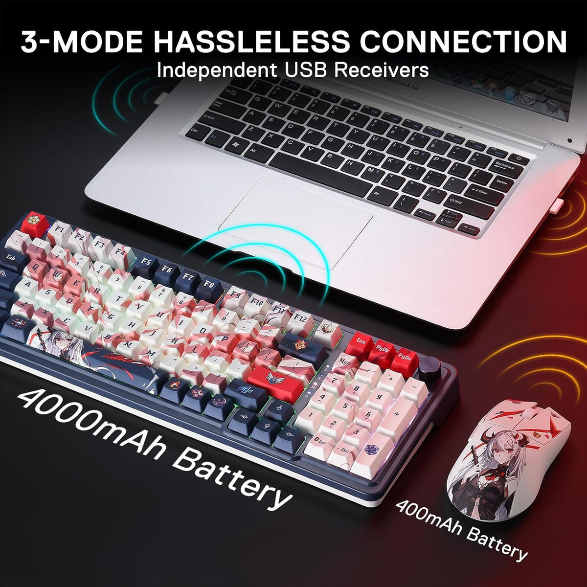 Redragon Eisa - Combo de teclado y mouse anime, K686 PRO SE de 98 t...