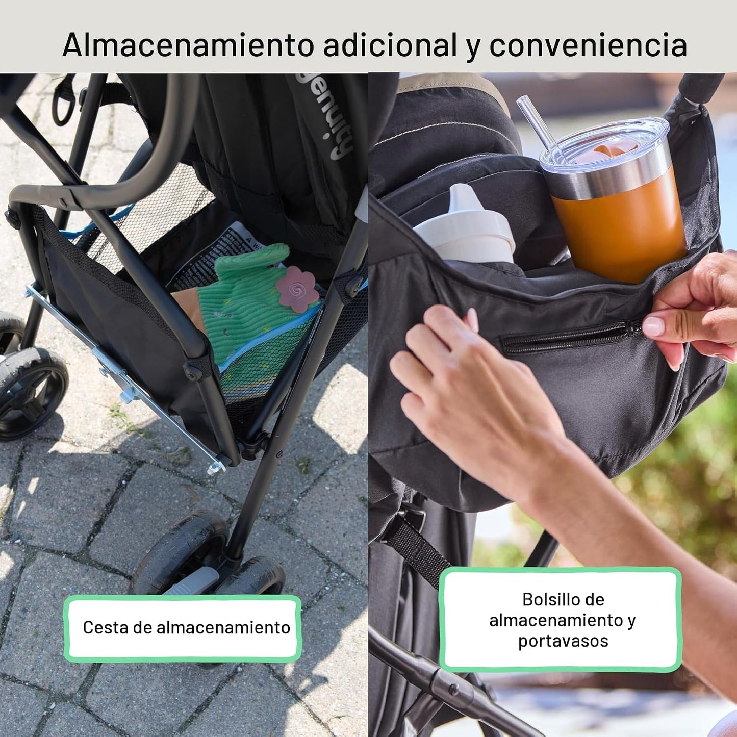 Cochecito Ingenuity 3D Mini Convenience - Cochecito ligero con pleg...