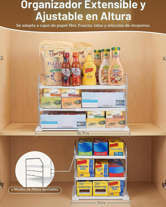 EVERIE Soporte extensible de 3 niveles para artículos pesados, tarr...