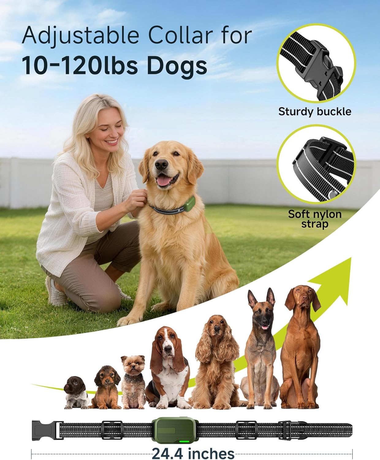 Collar de choque para perros - Collar de entrenamiento para perros...