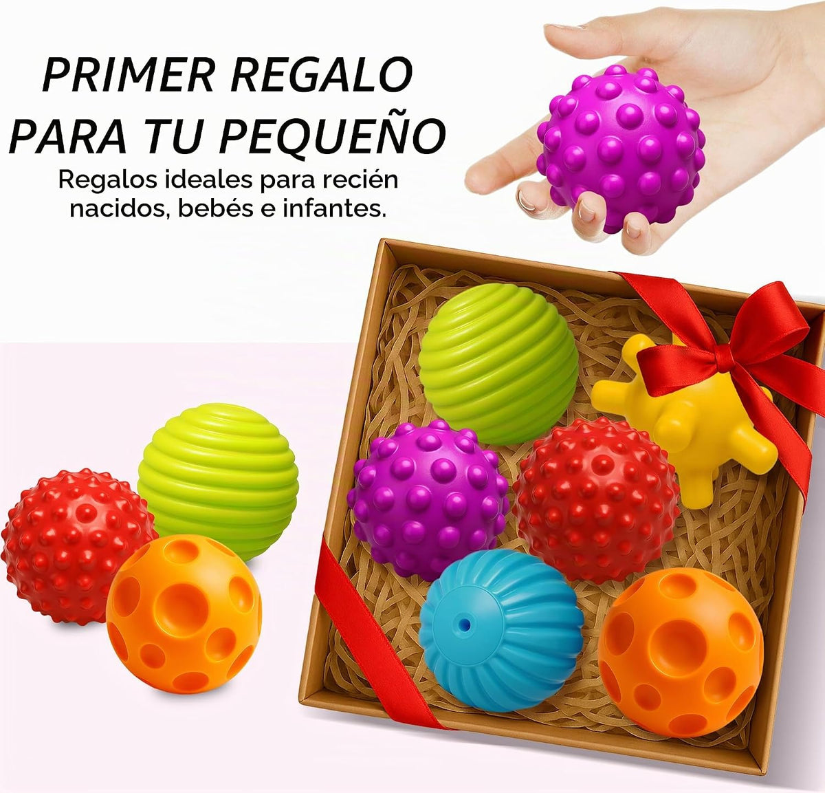 ROHSCE Bolas de bebé para niños pequeños de 1 a 3 años, juguetes de...