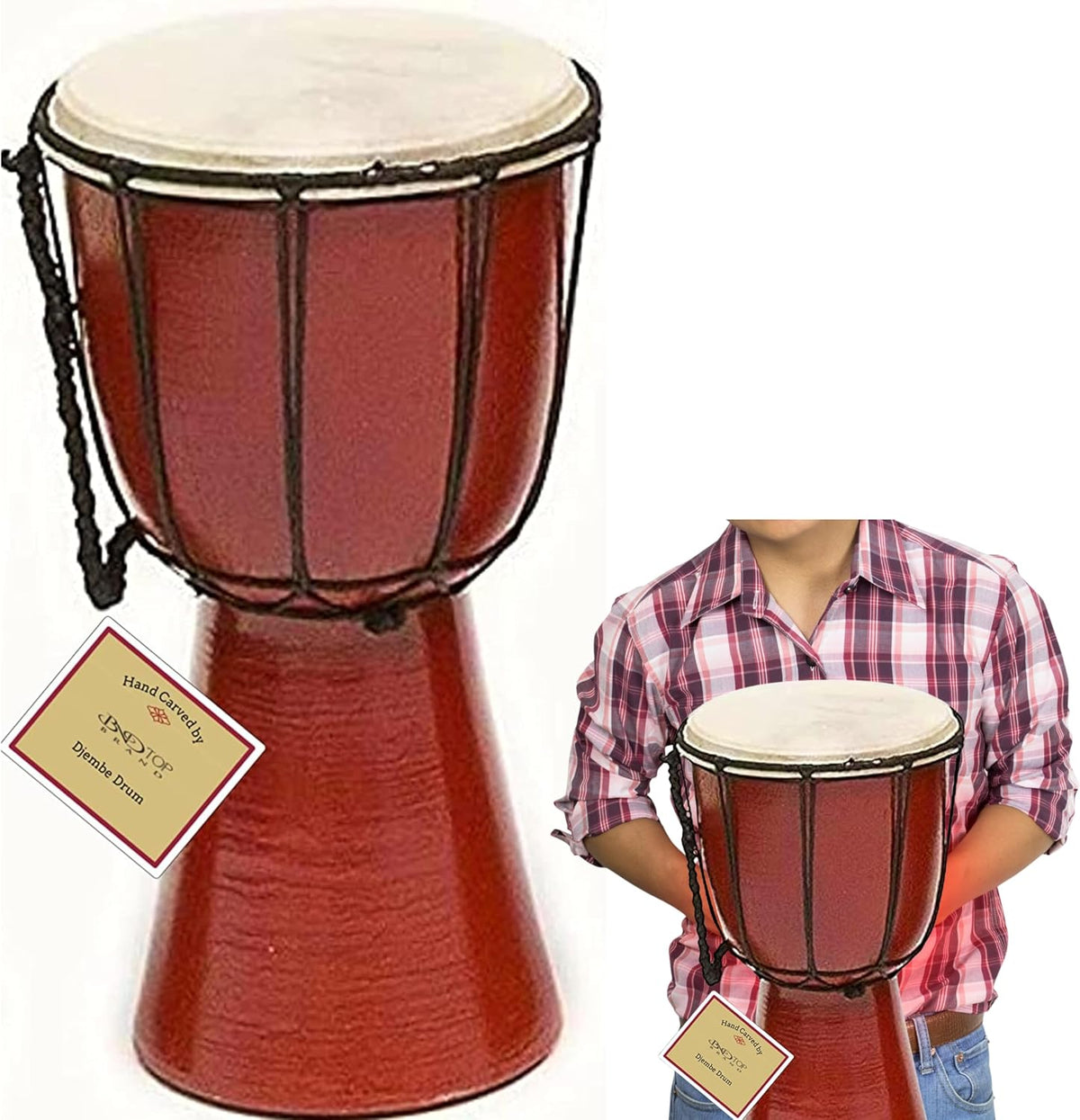 B.N.D TOP Tambor Djembe es un tambor africano de piel de cabra en f...
