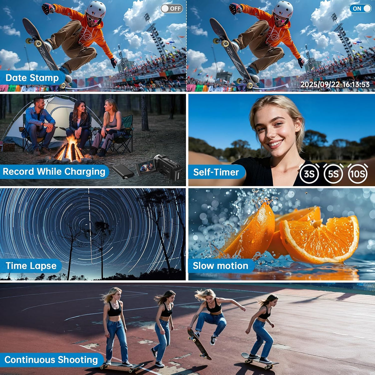 Videocámara 8K 2025 Última Cámaras de Video Ultra HD de 88MP WiFi C...