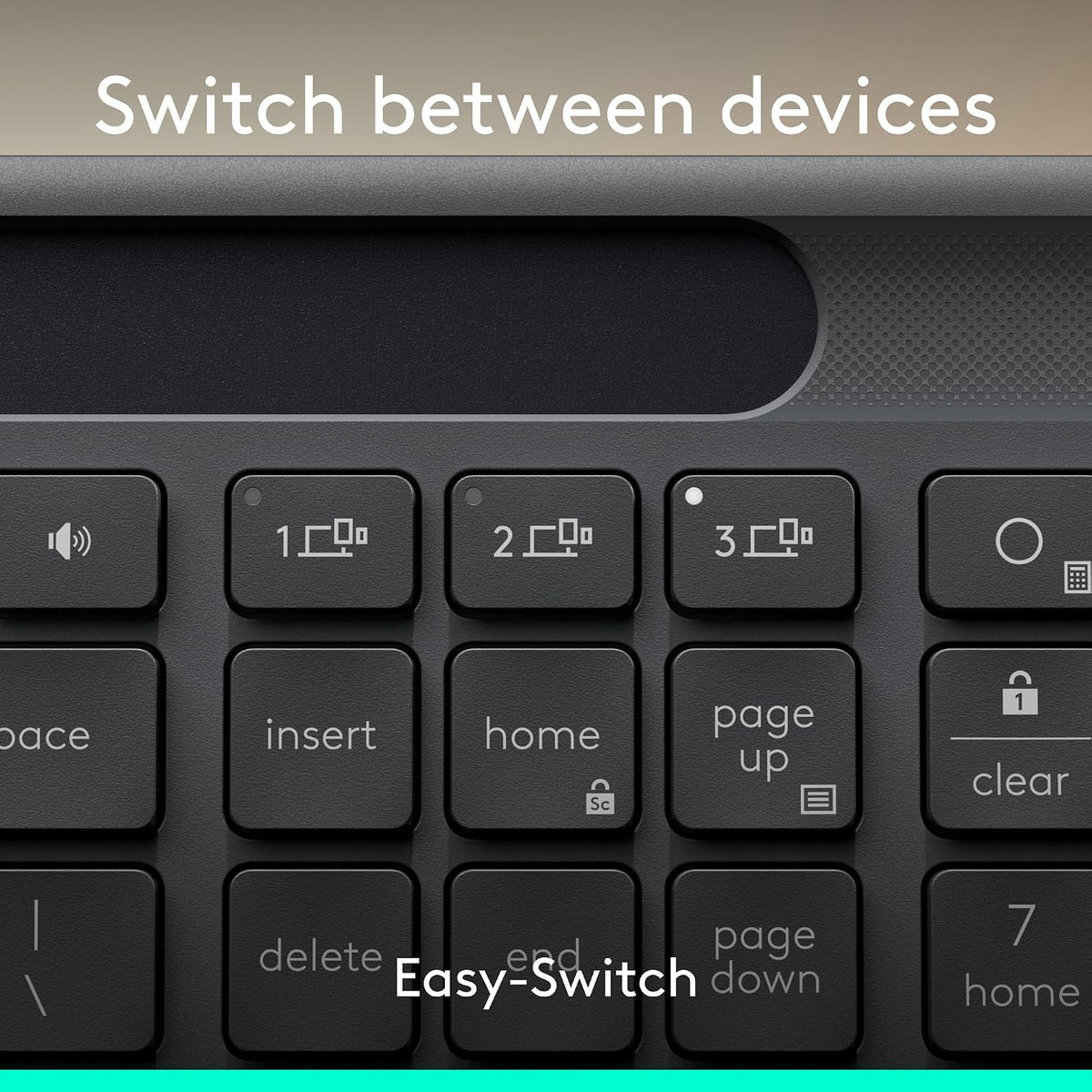 Logitech Signature Slim Solar+ K980 para teclado empresarial - Graf...