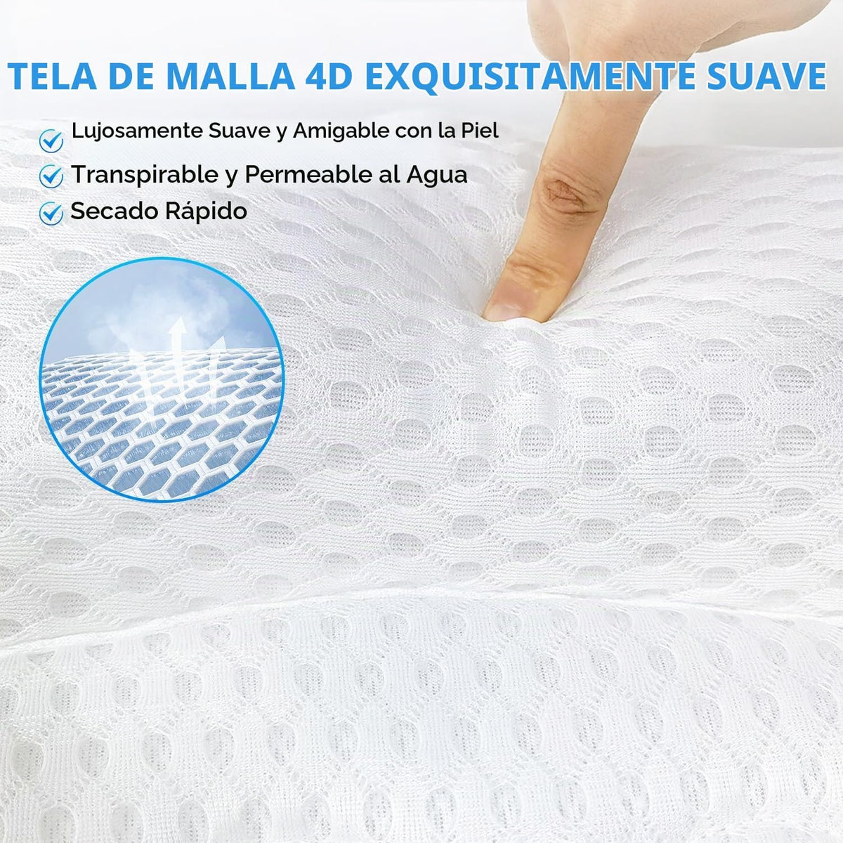 REEZEIVI Almohadas de baño para tina, almohada de baño con 6 ventos...