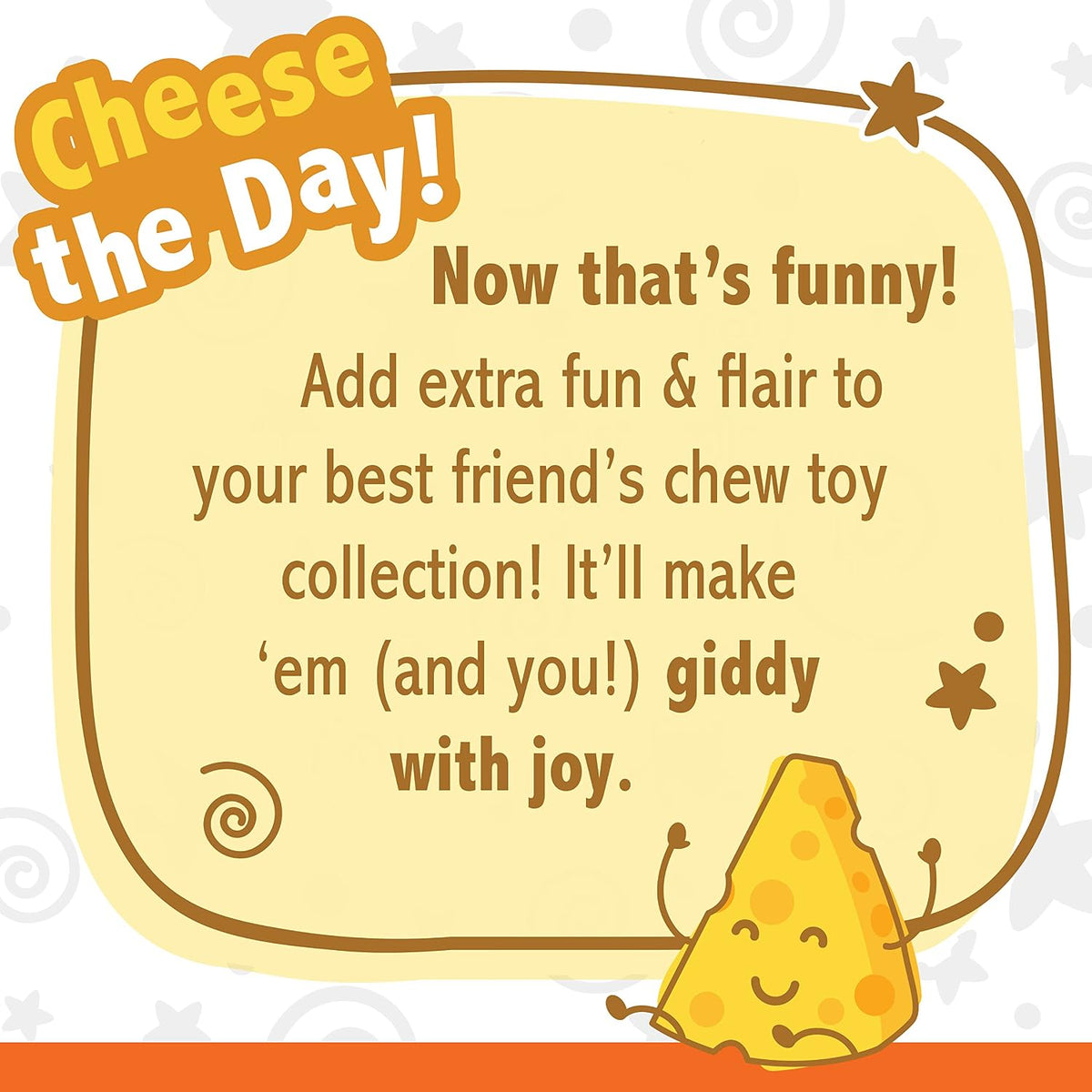 Nylabone Juguete de queso para perros, juguete masticable para perr...