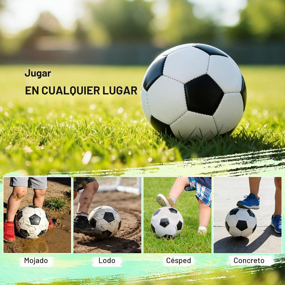 Richball Balón de fútbol para niños, pelota de fútbol para niños de...