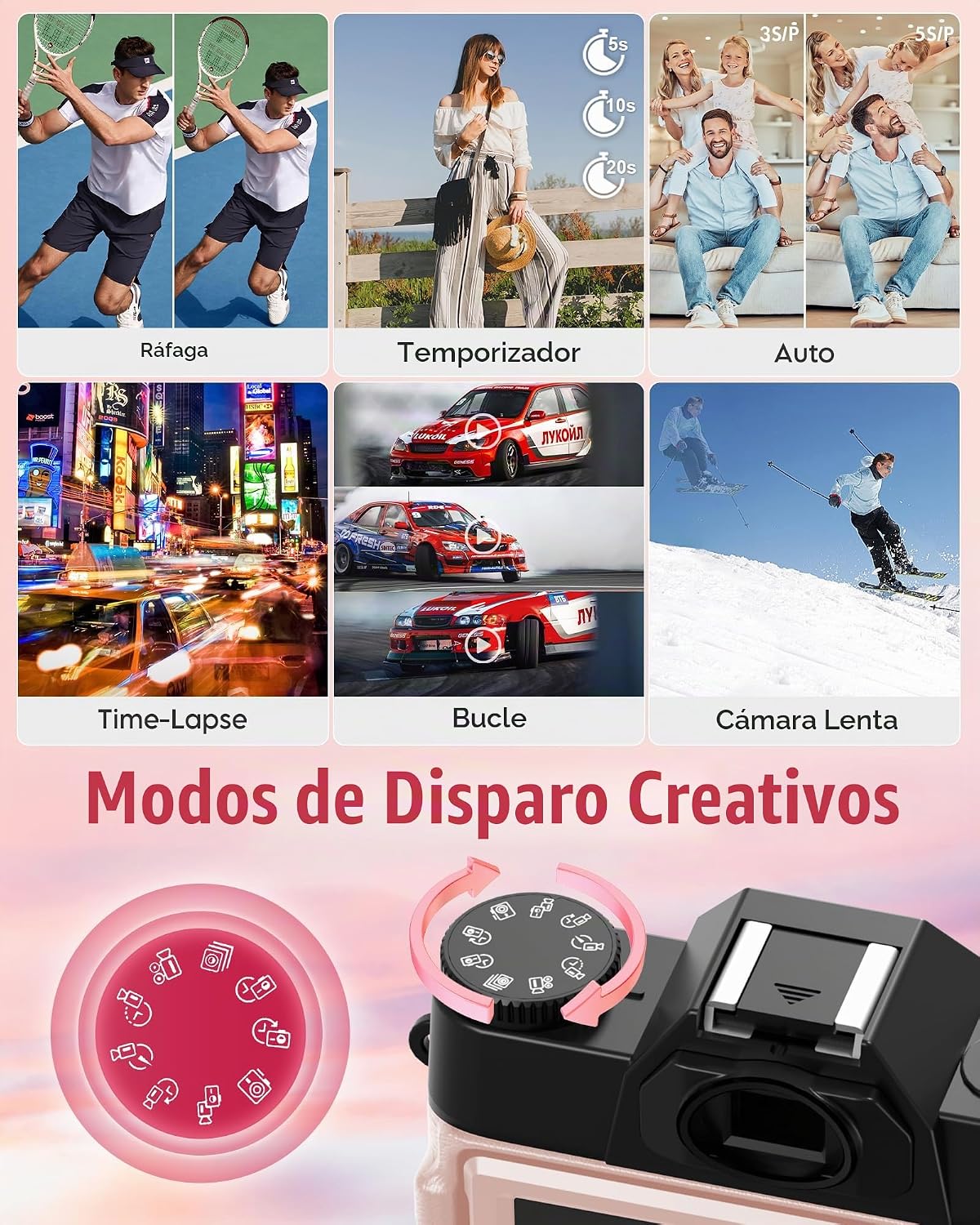 Cámara para Niños Juguetes para Niños Pequeños para Niñas y Niños d...