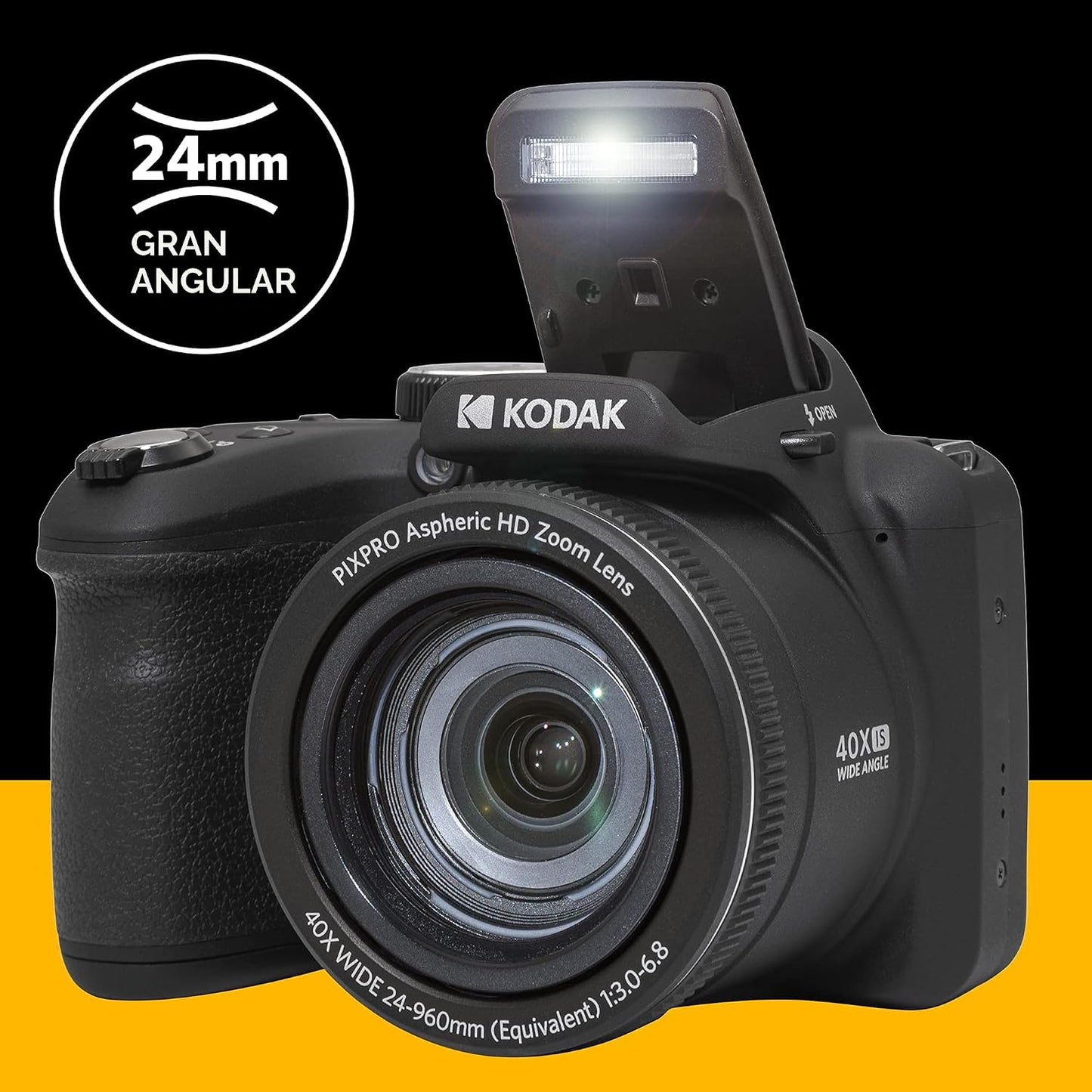 KODAK PIXPRO AZ405 - Cámara digital de 20 MP, zoom óptico 40x, AA,...