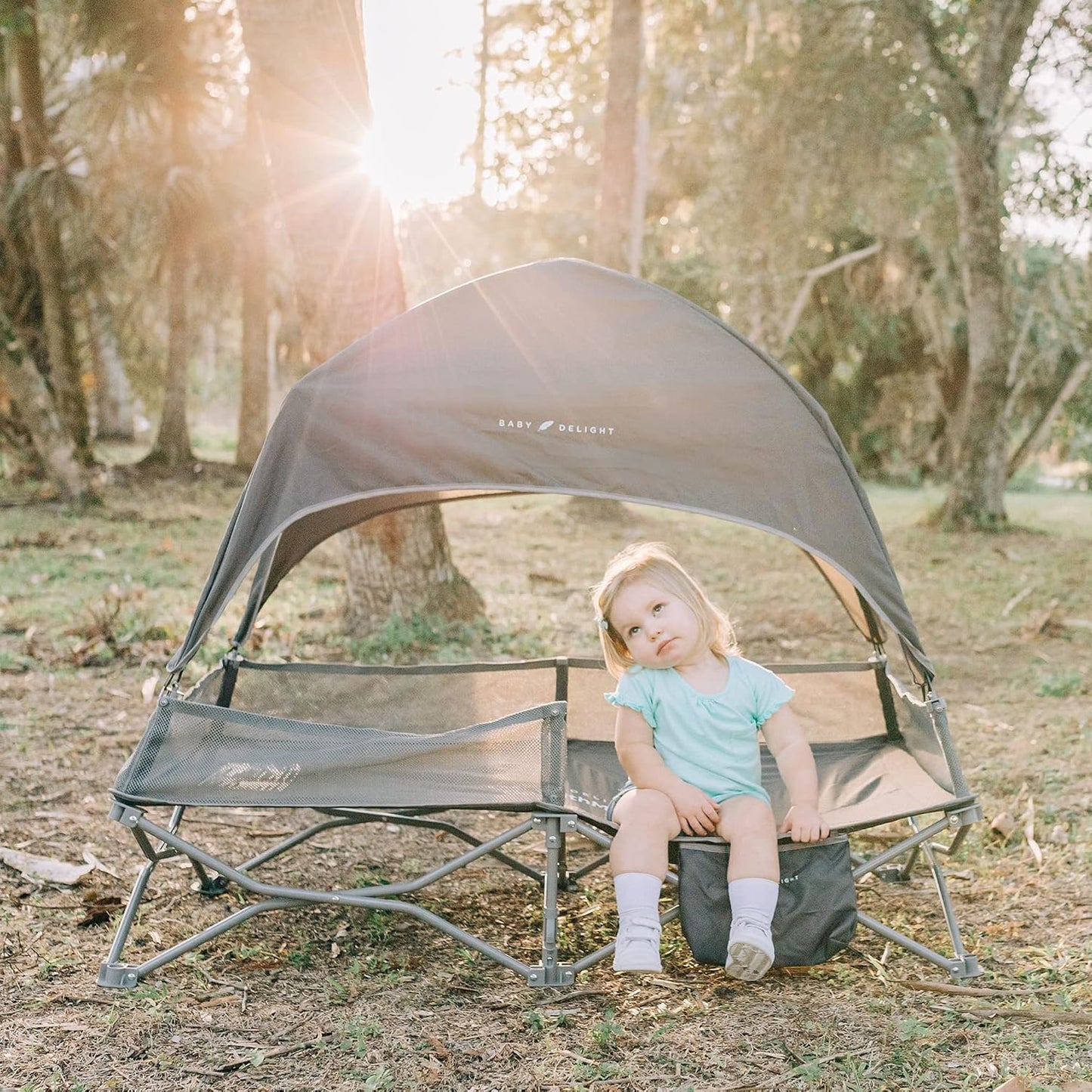 Baby Delight Go with Me Bungalow Deluxe - Cuna portátil, color gris...