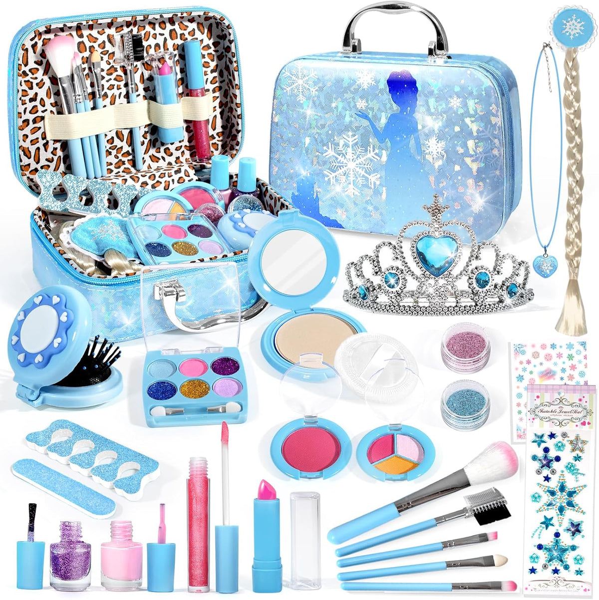 INNOCHEER - Kit de maquillaje infantil para niñas, juego de maquill...