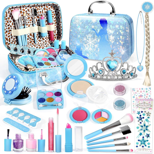 INNOCHEER - Kit de maquillaje infantil para niñas, juego de maquill...