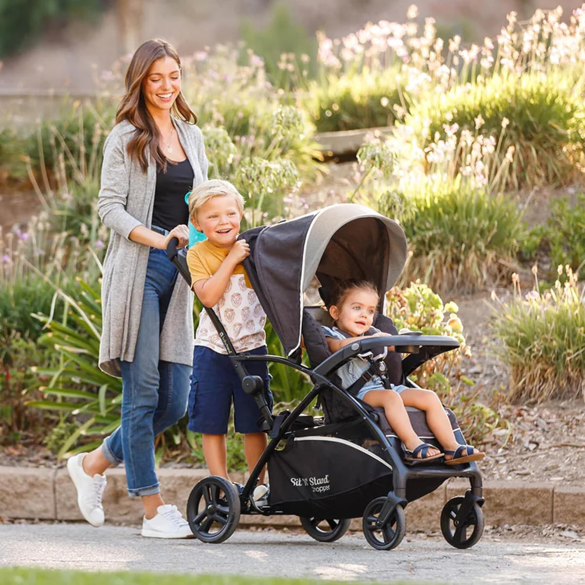 Baby Trend Sit N' Stand - Cochecito 5 en 1 con toldo, magnolia...