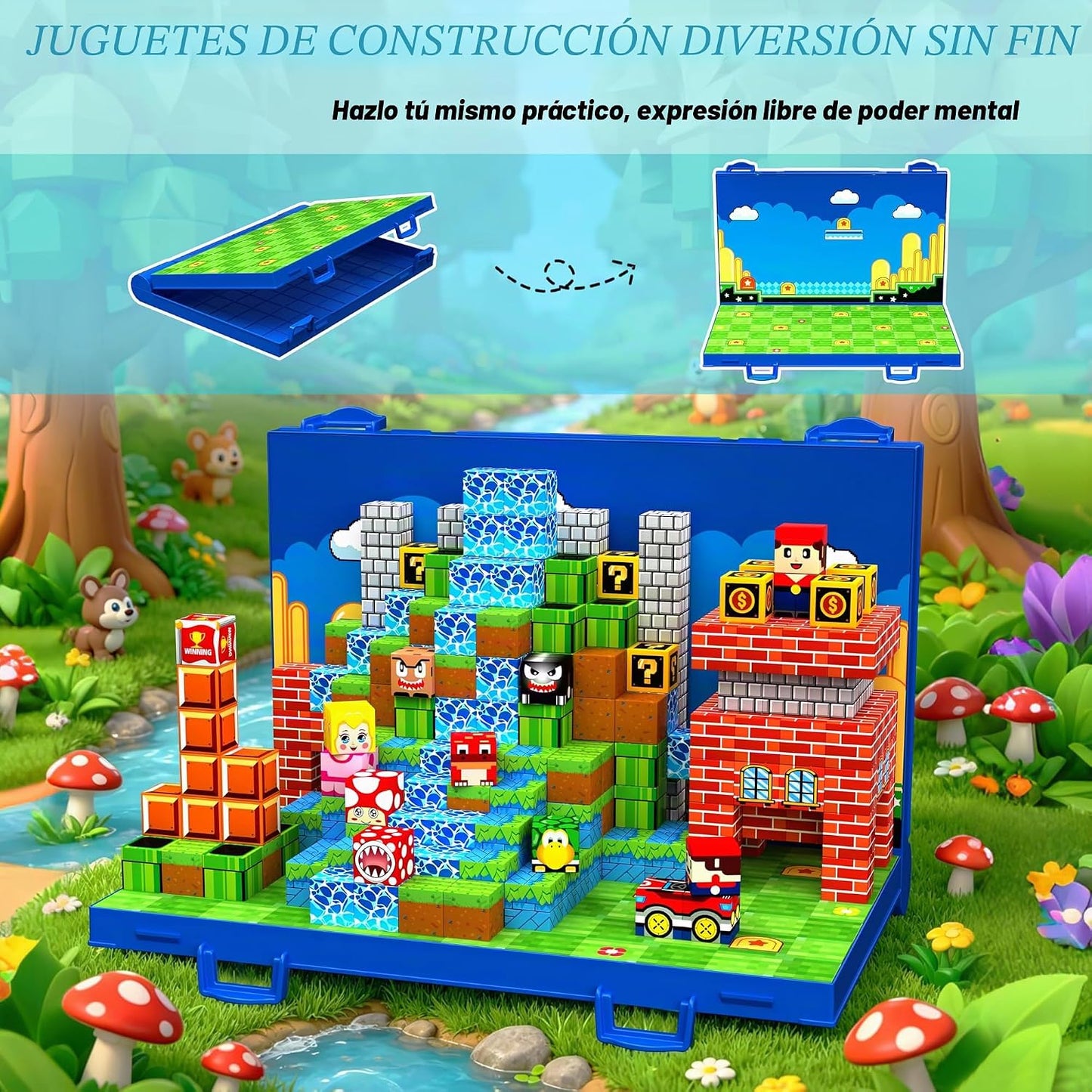 GaHoo Bloques Magnéticos, Construye un Mundo de Juguetes de Constru...