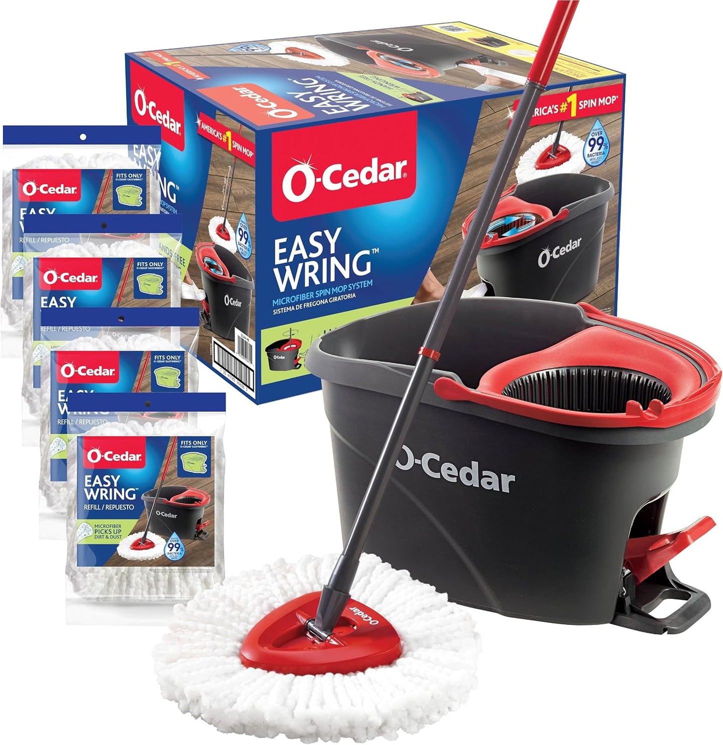 O-Cedar Easywring - Sistema de limpieza de suelos con cubo y fregon...
