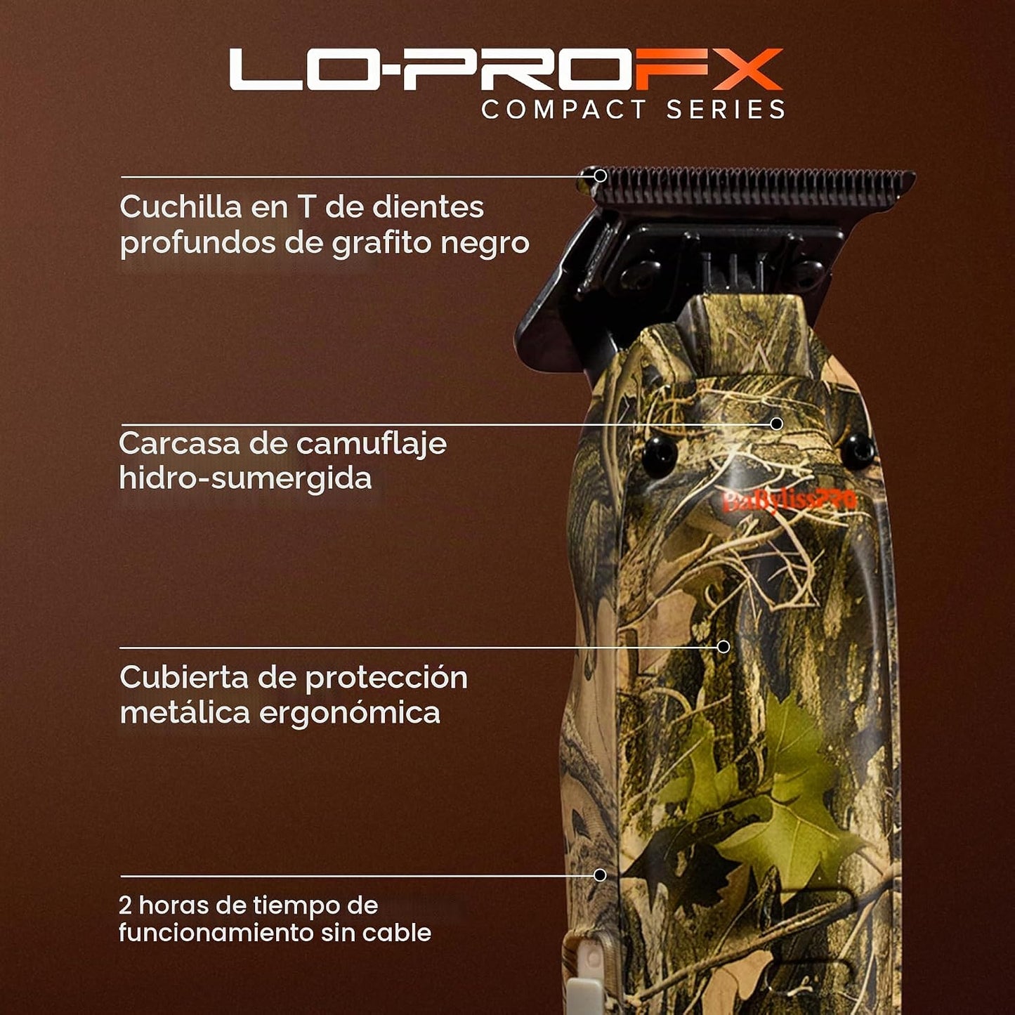 BaBylissPRO Recortadoras LO-PROFX compactas de alto rendimiento par...