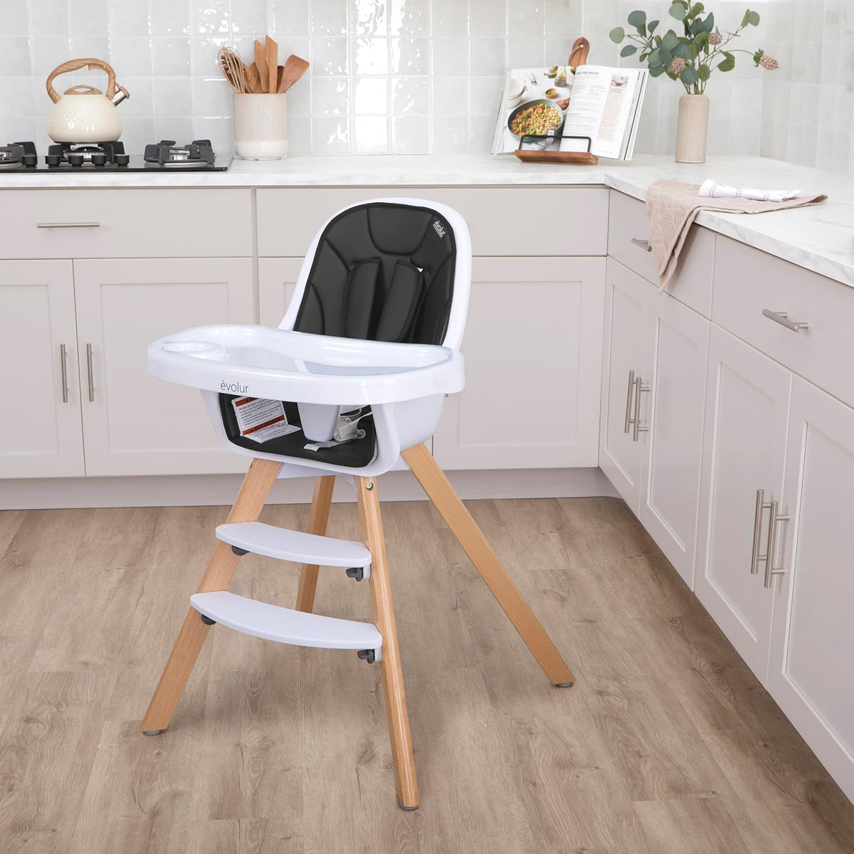 Evolur Zoodle - Silla alta 2 en 1 para bebé y niño pequeño, silla a...