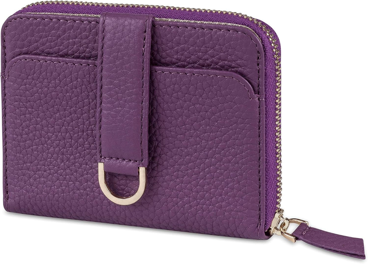 Vaultskin Cartera pequeña para mujer, tarjetero de cuero con bloque...