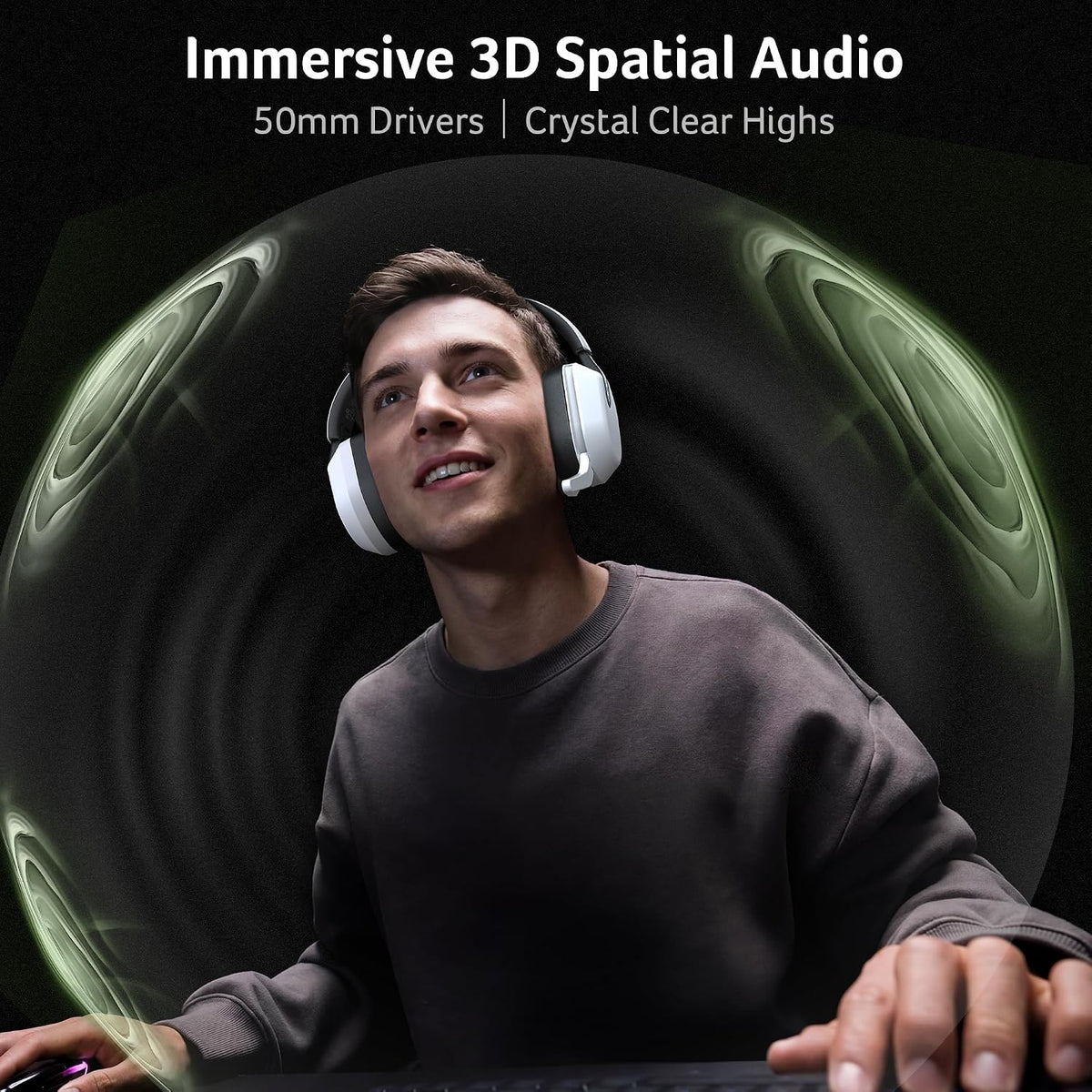 Acer Auriculares inalámbricos para juegos para PS5, 2.4 GHz y Bluet...