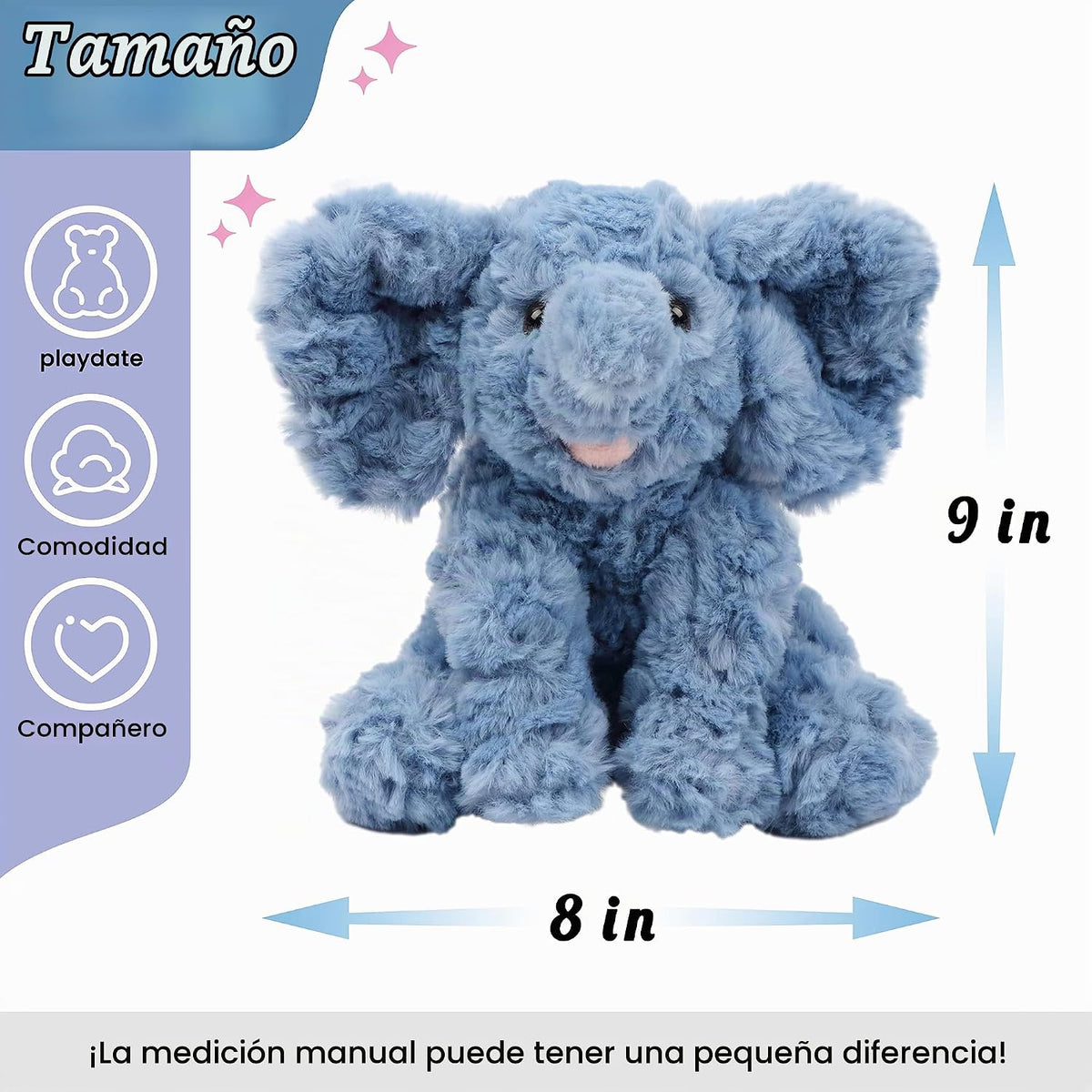 Hopearl Adorable juguete de elefante de ternero de peluche, diseño...
