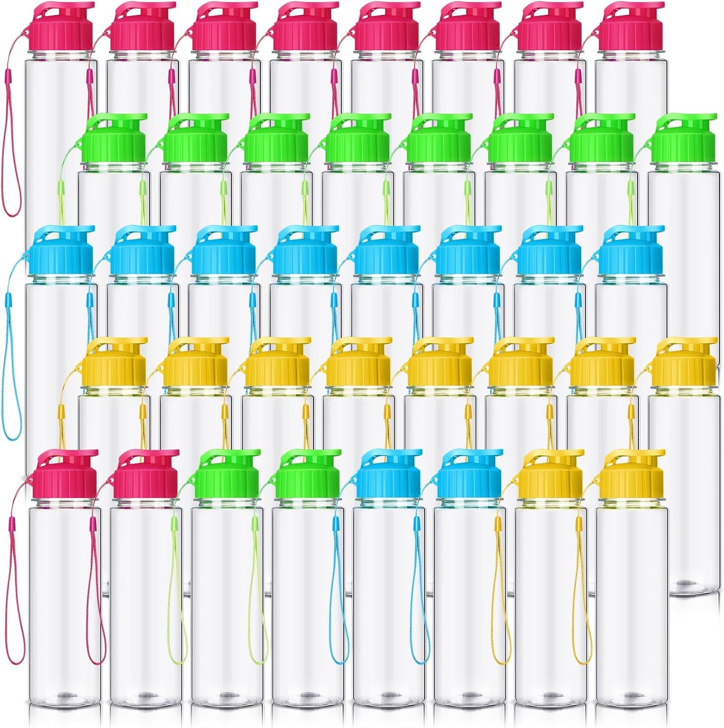 Mifoci 40 botellas de agua de plástico a granel para niños y adulto...