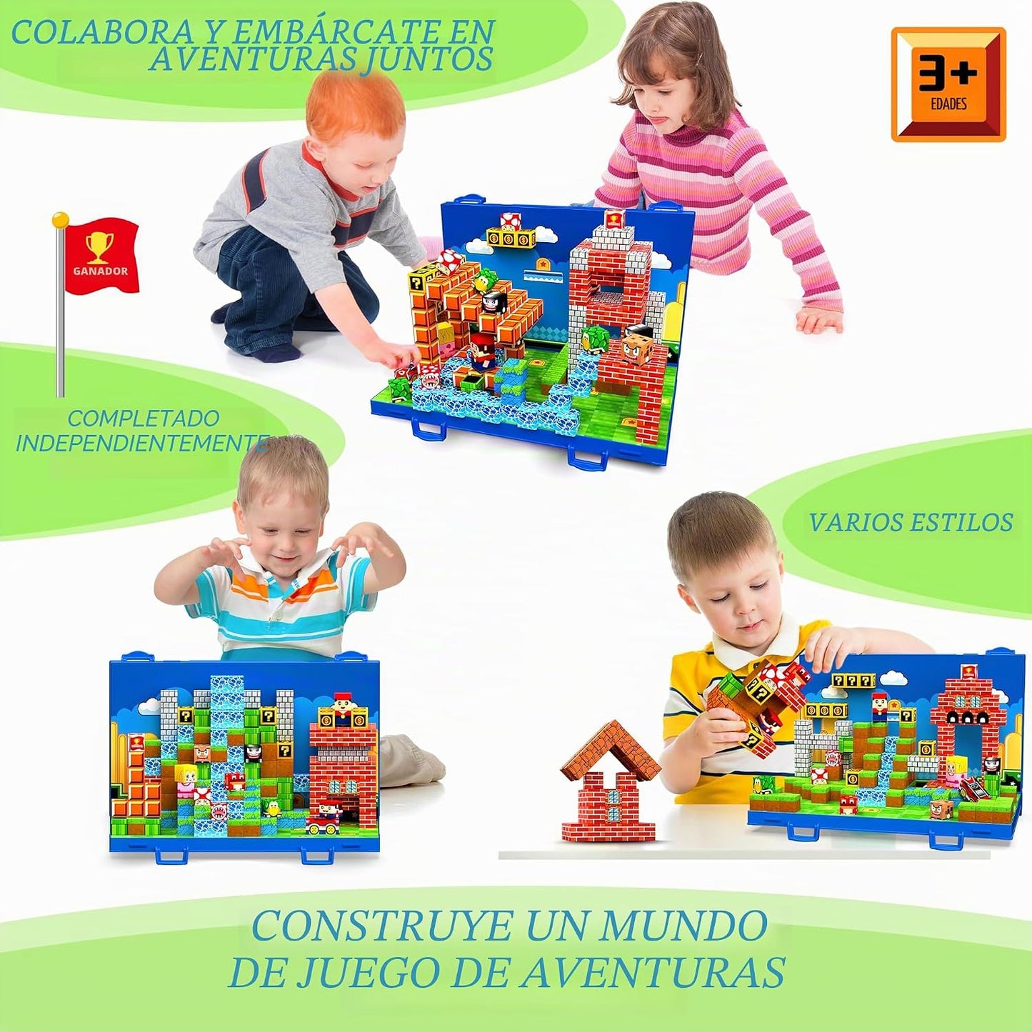 GaHoo Bloques Magnéticos, Construye un Mundo de Juguetes de Constru...