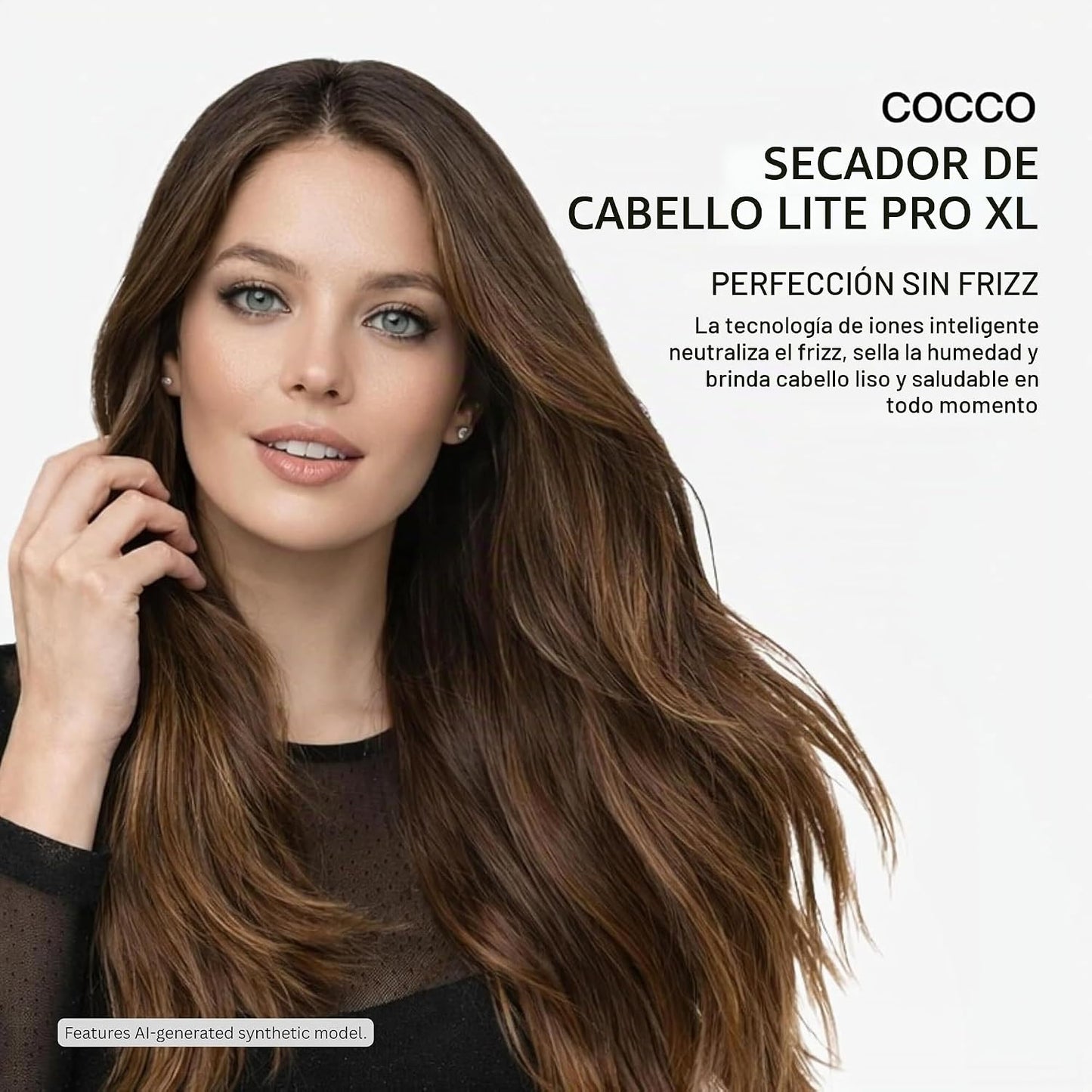 COCCO Lite Pro XL Secador de pelo, ultraligero, sistema Intel iónic...