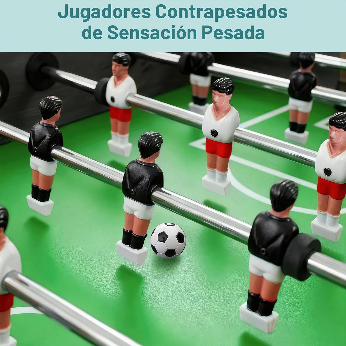 SereneLife Mesa de futbolín de 48 pulgadas, mesa de juego de fútbol...
