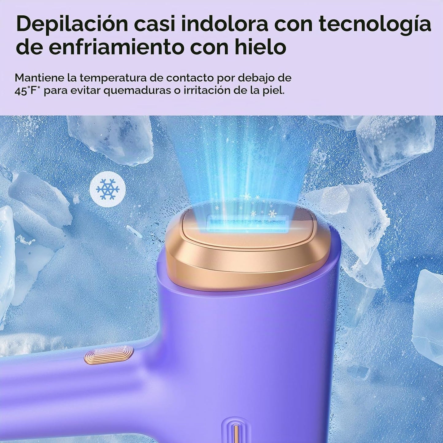 Ubroo Depilación láser para mujeres y hombres, contacto de enfriami...