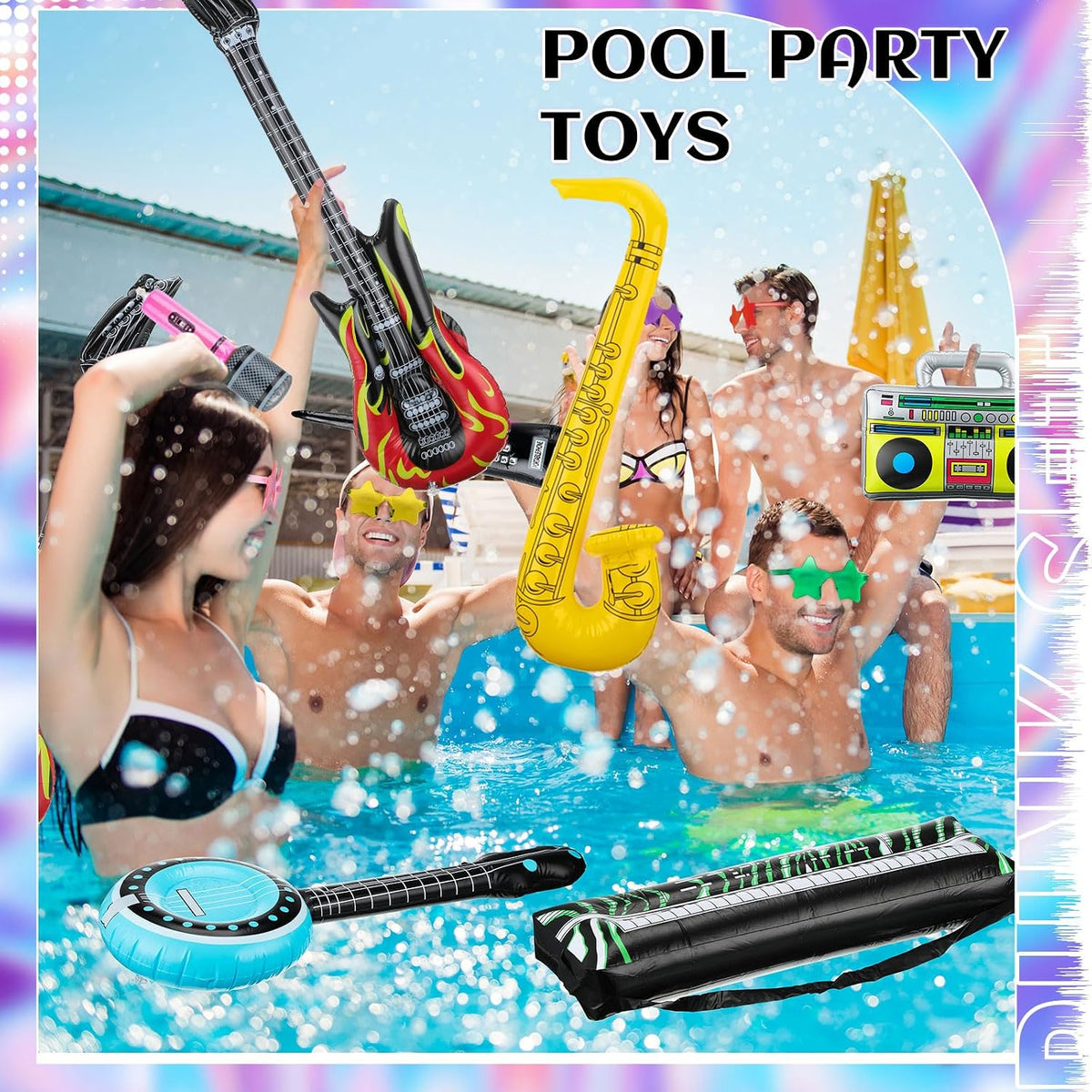 MiniInflat Juego de 20 instrumentos inflables para fiestas, juego d...
