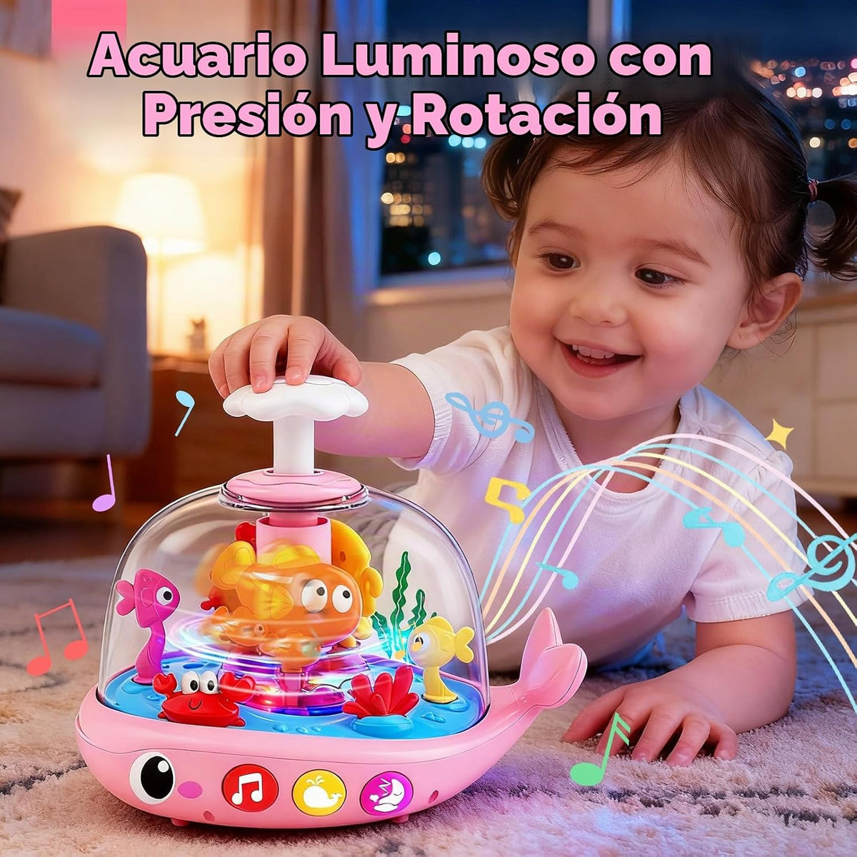 Juguetes para bebé niña de 6 a 12 meses: Juguete musical iluminado...