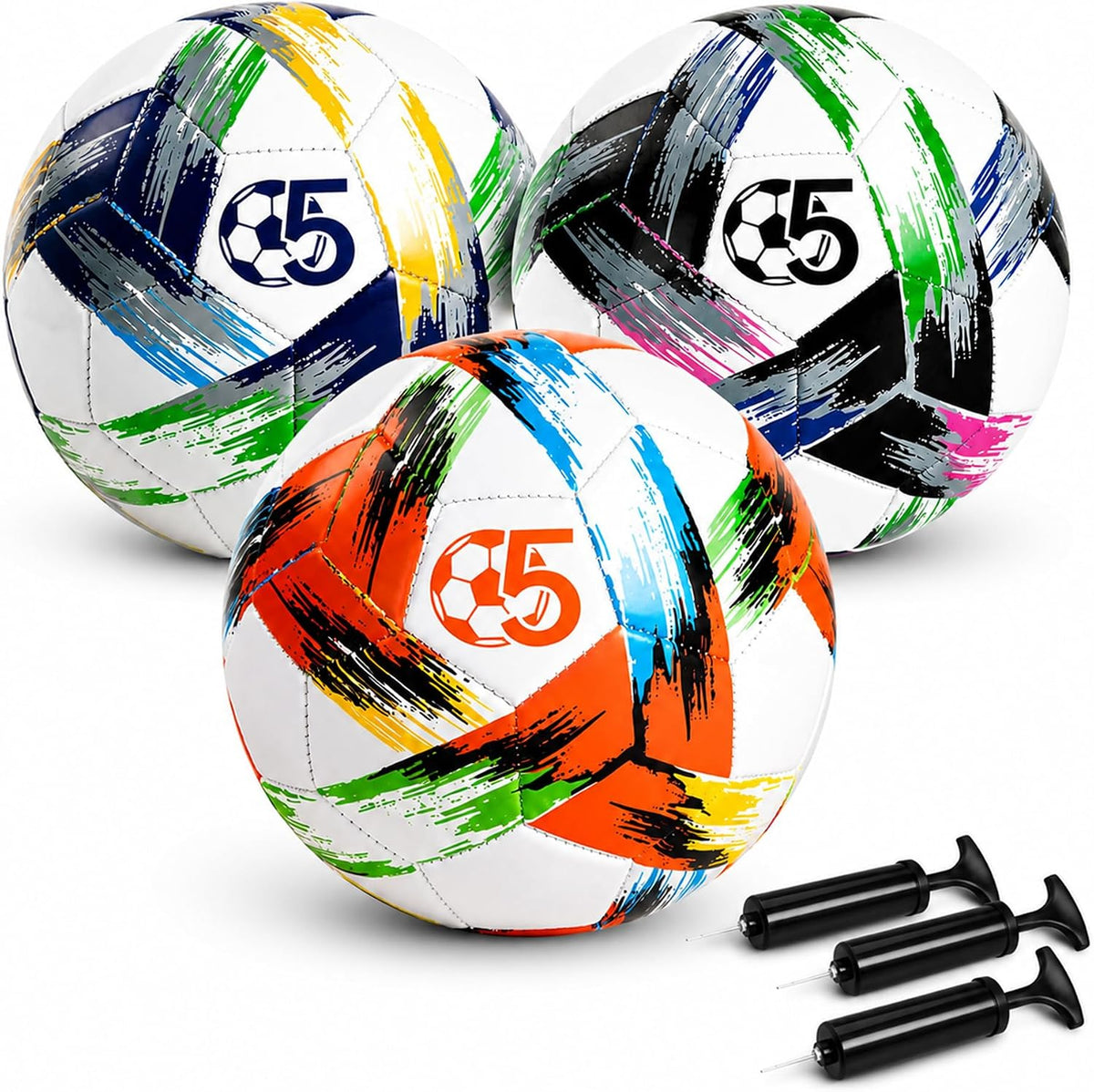 Innotoys Balón de fútbol tamaño 5, tamaño 4, tamaño 3, desinflado,...