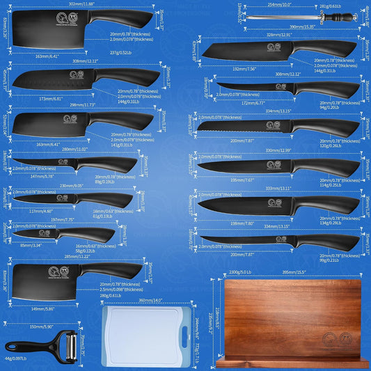 Juego de cuchillos profesionales XYJ para chefs maestros, cuchillo...