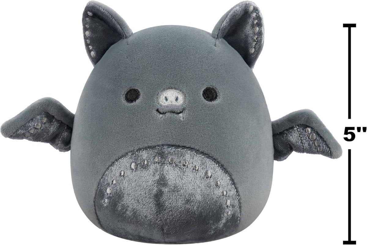 Squishmallows Original Millennia The Grey Bat de 5 pulgadas con det...