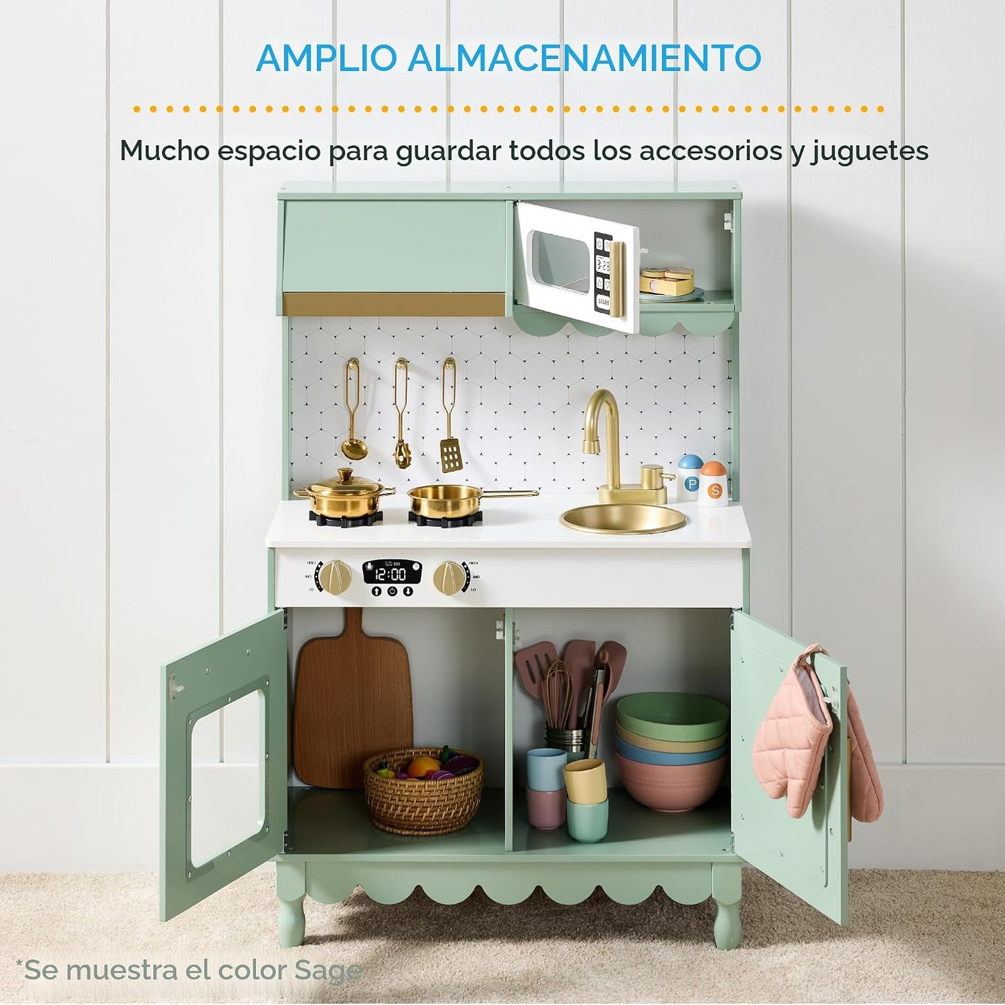 Best Choice Products - Juguetes de madera para niños, cocina de sim...