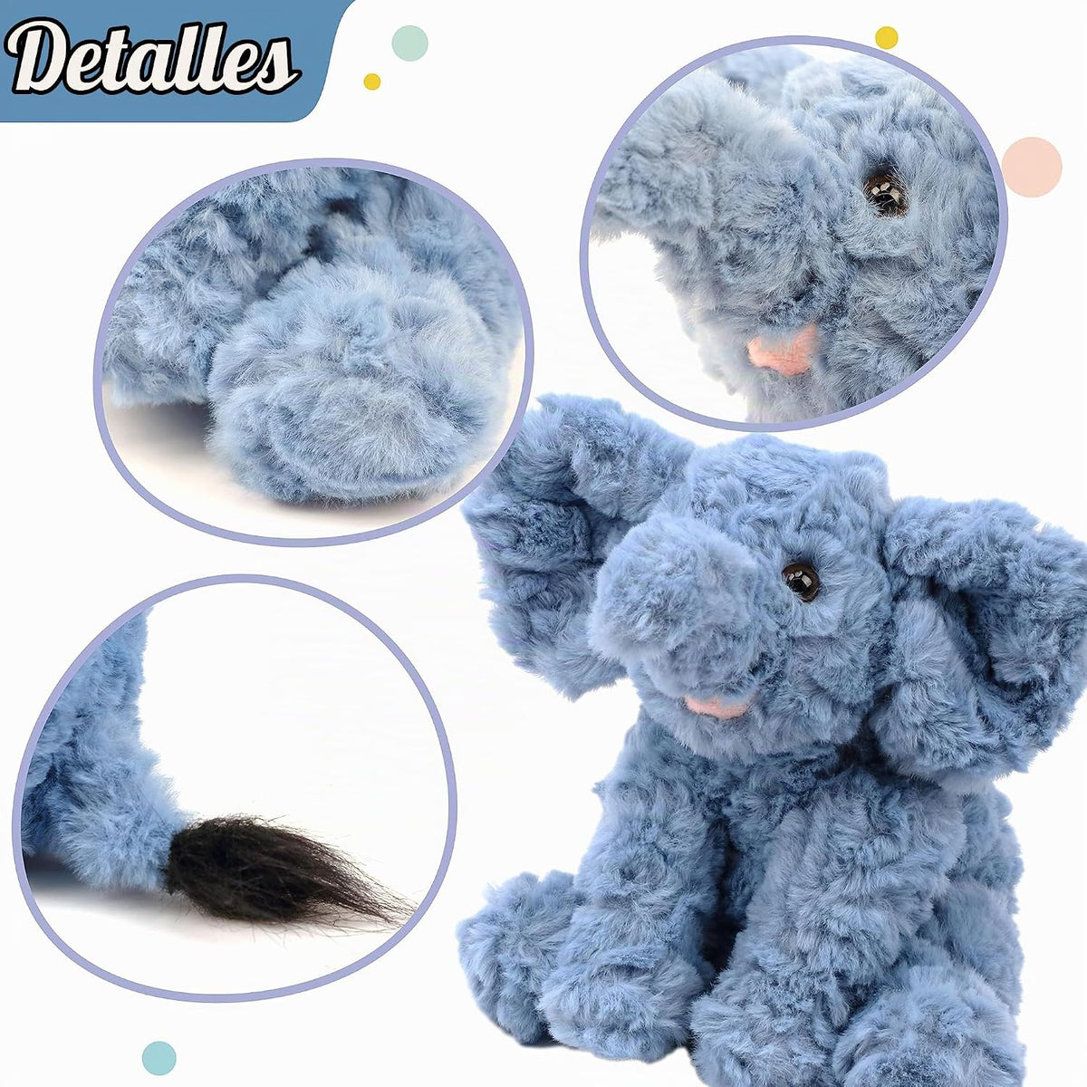 Hopearl Adorable juguete de elefante de ternero de peluche, diseño...
