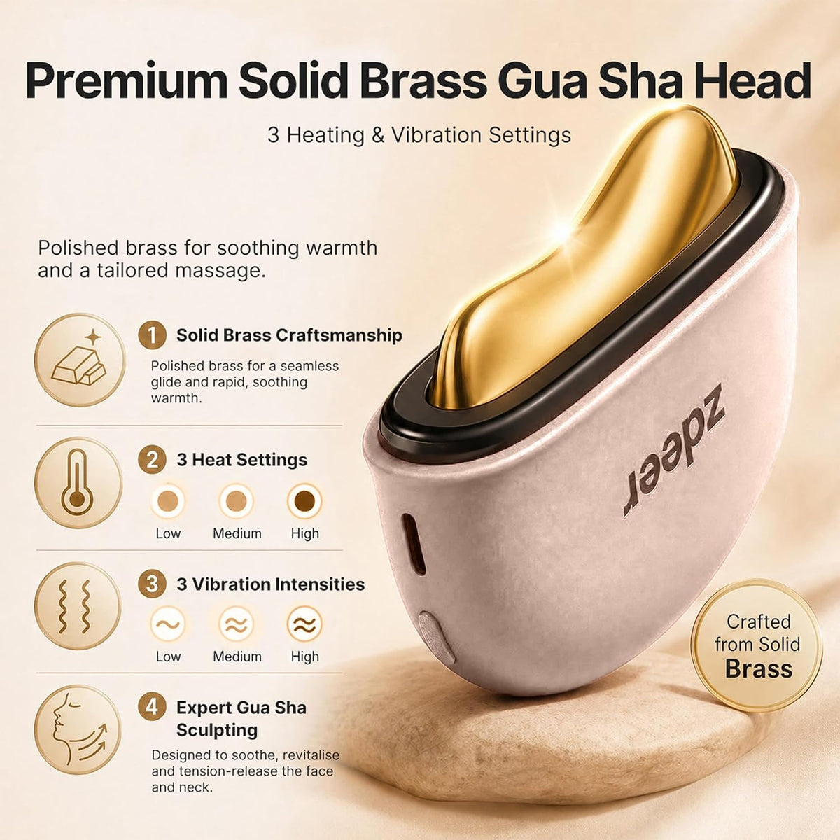 ZDEER GS5 - Kit eléctrico de Gua Sha con calefacción, herramienta m...
