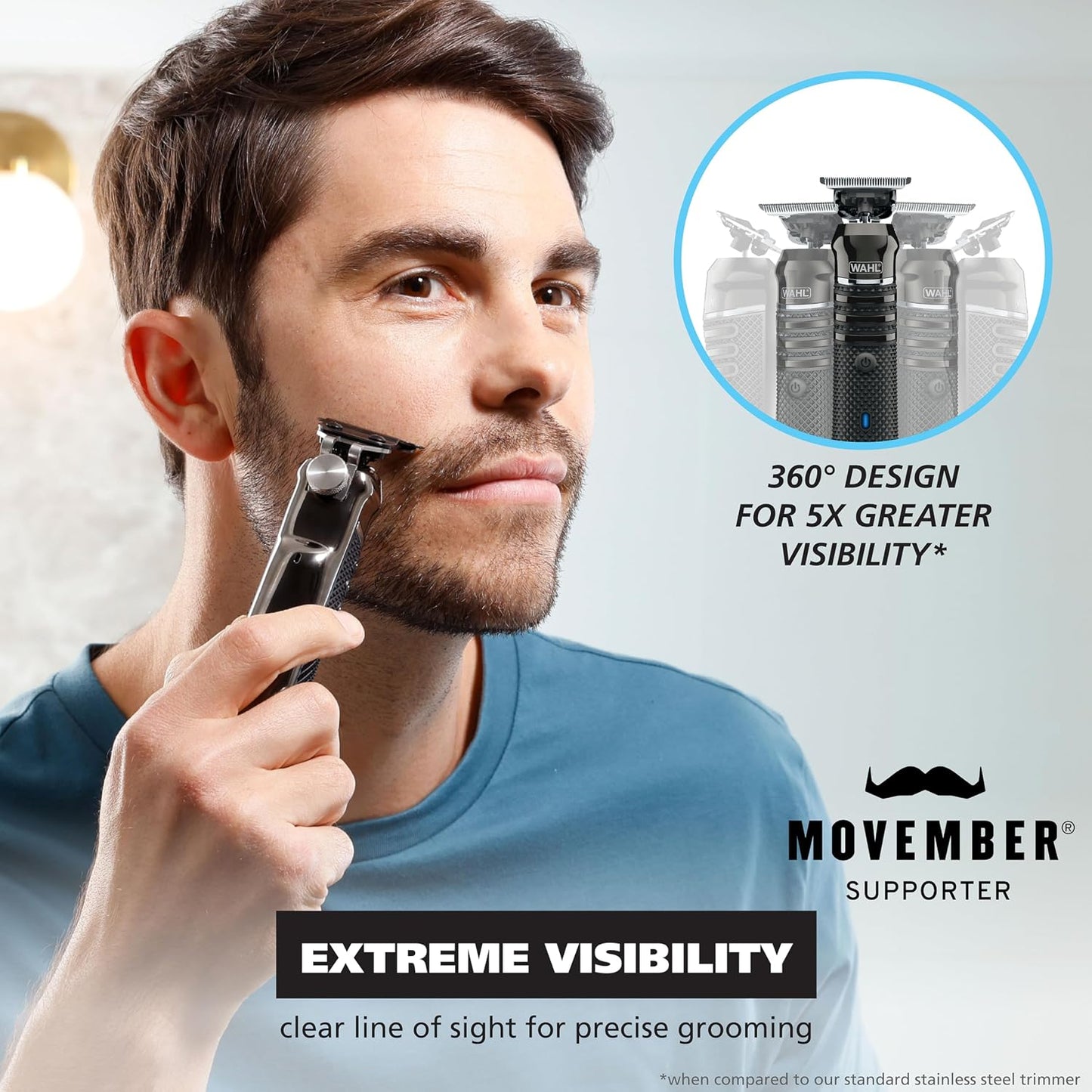 Wahl Pro Series - Cortador de barba inalámbrico USB de alta visibil...
