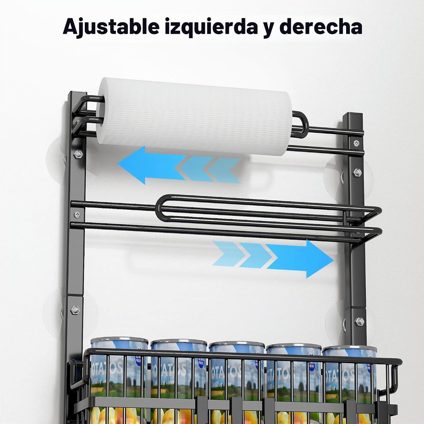 BUKFEN Estante de esquina delgado de 6 niveles, estante de especias...
