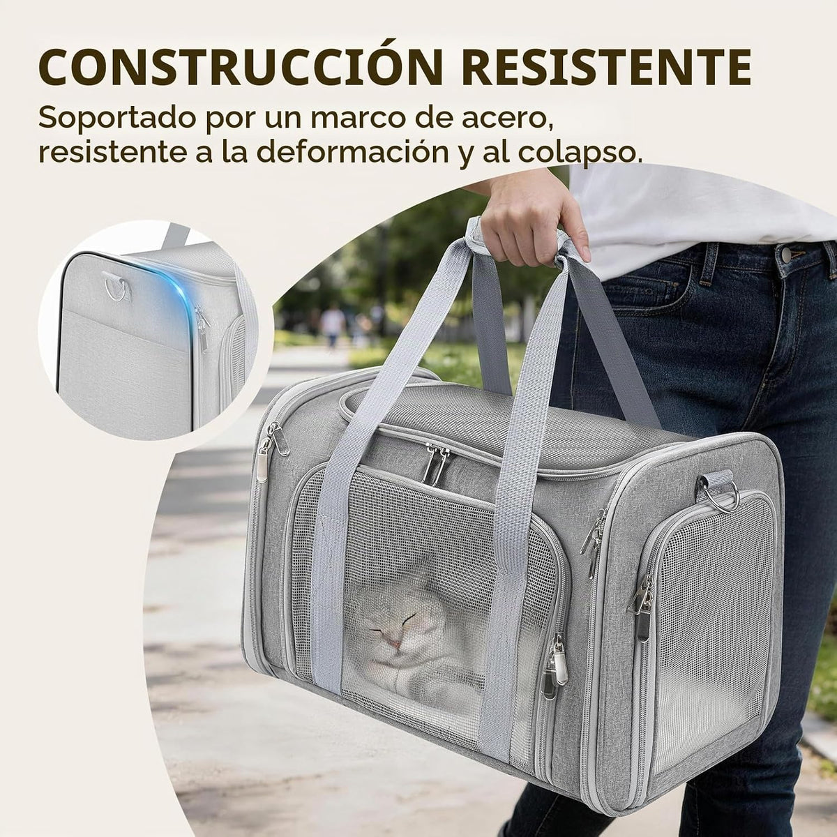 Zedkeys Transportador suave para gatos y perros pequeños y gatos gr...