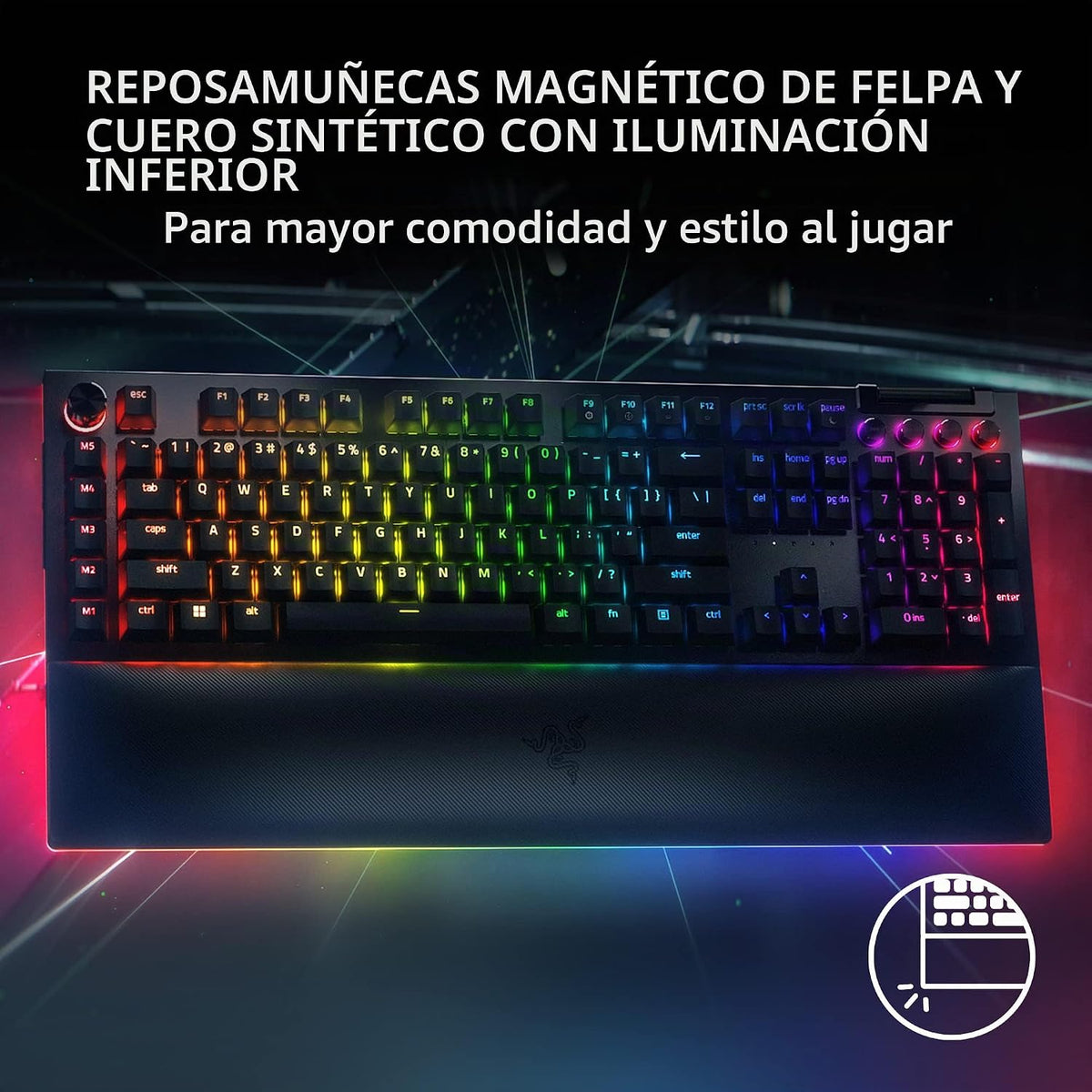 Razer BlackWidow V4 Pro Teclado mecánico para juegos, interruptores...