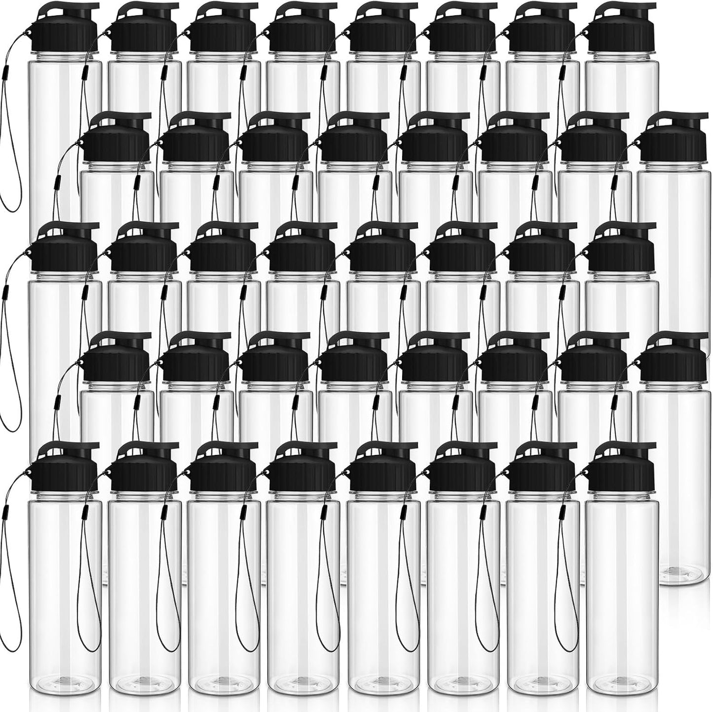 Mifoci 40 botellas de agua de plástico a granel para niños y adulto...