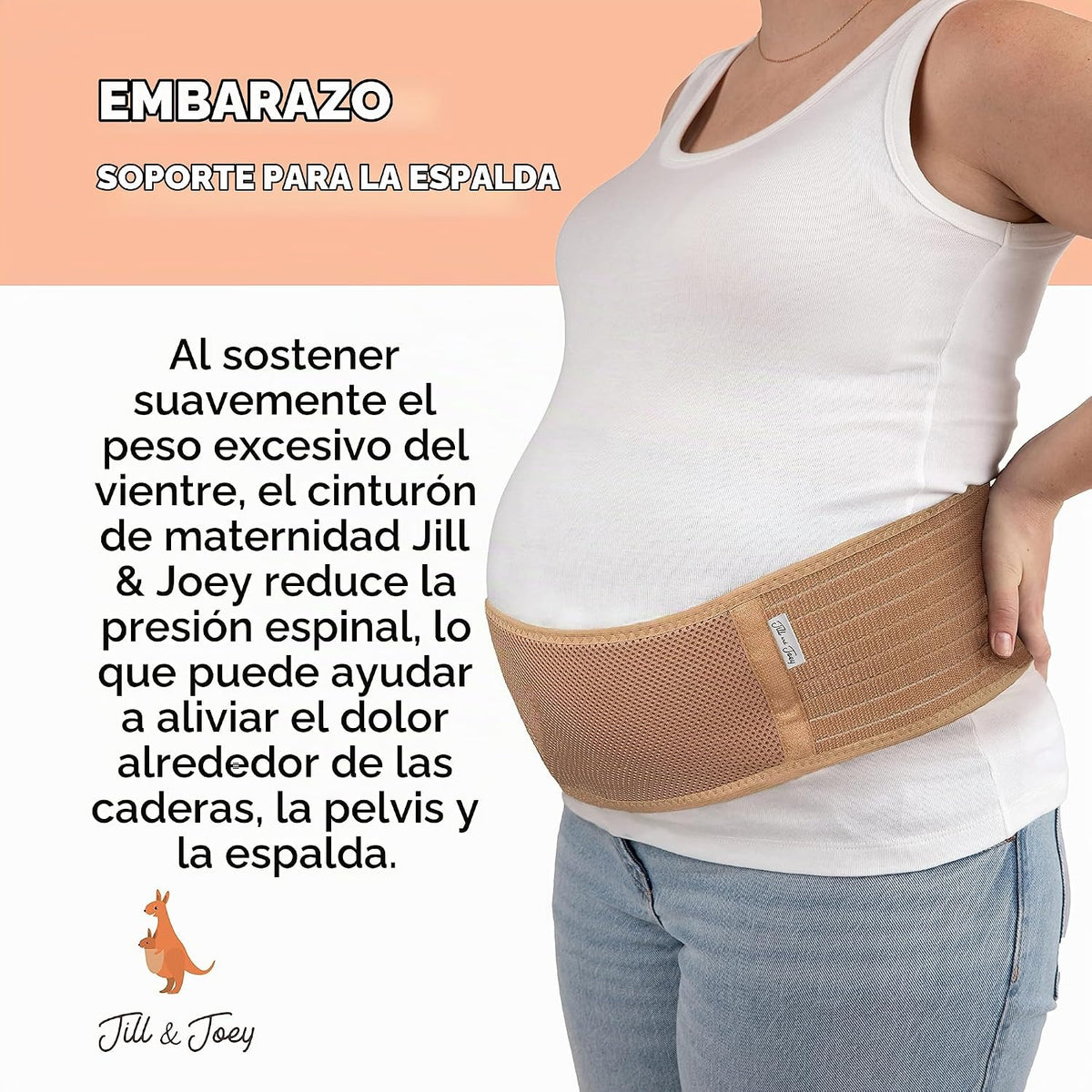 Jill &amp; Joey Cinturón de maternidad - Banda para el vientre para...