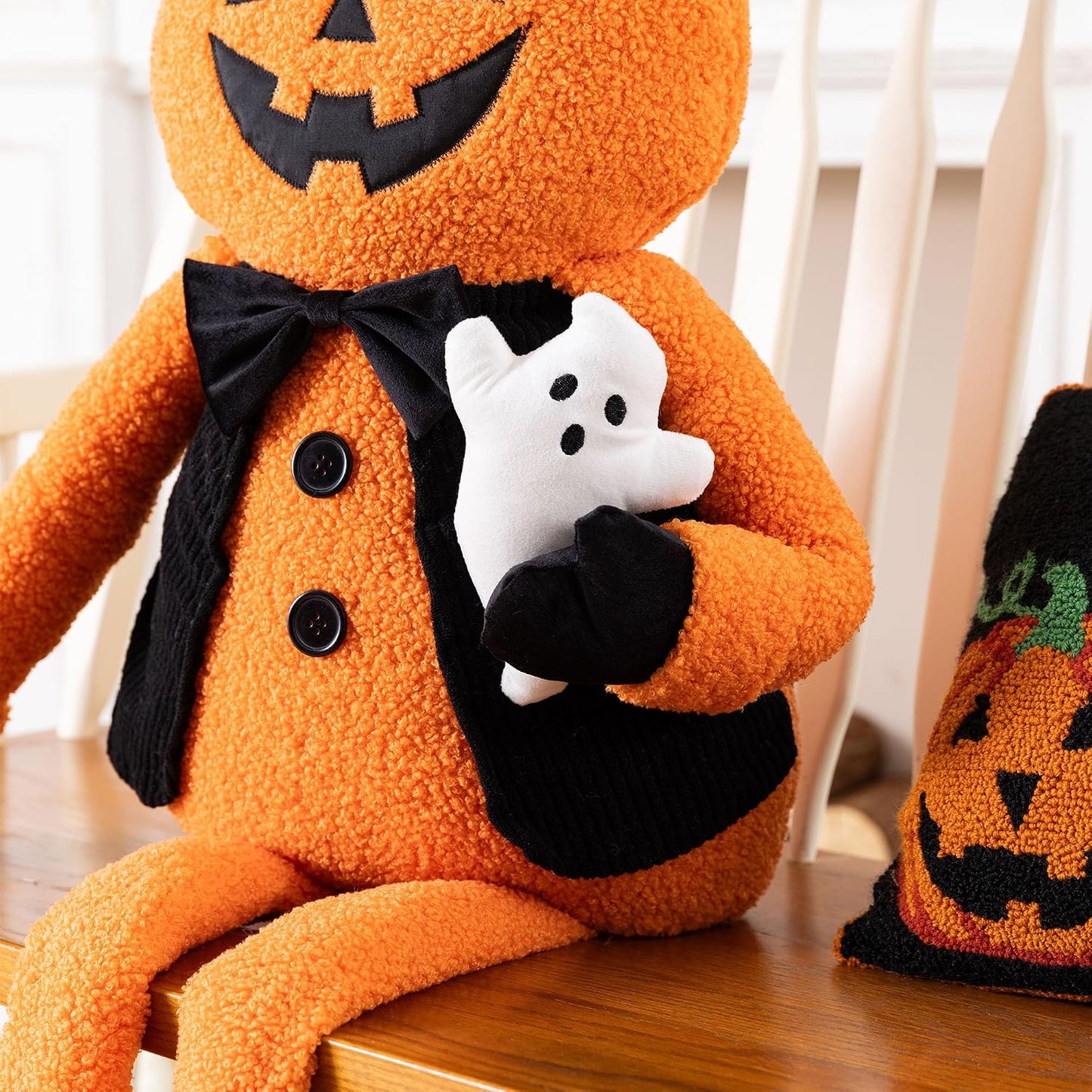Glitzhome Decoración de Halloween de Jack O Lantern de 59 pulgadas,...