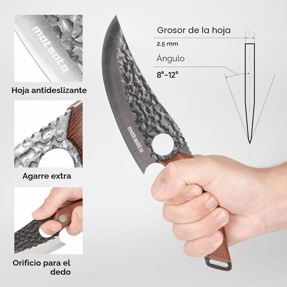 Cuchillo de chef Matsato: cuchillo de cocina perfecto para cocinar,...
