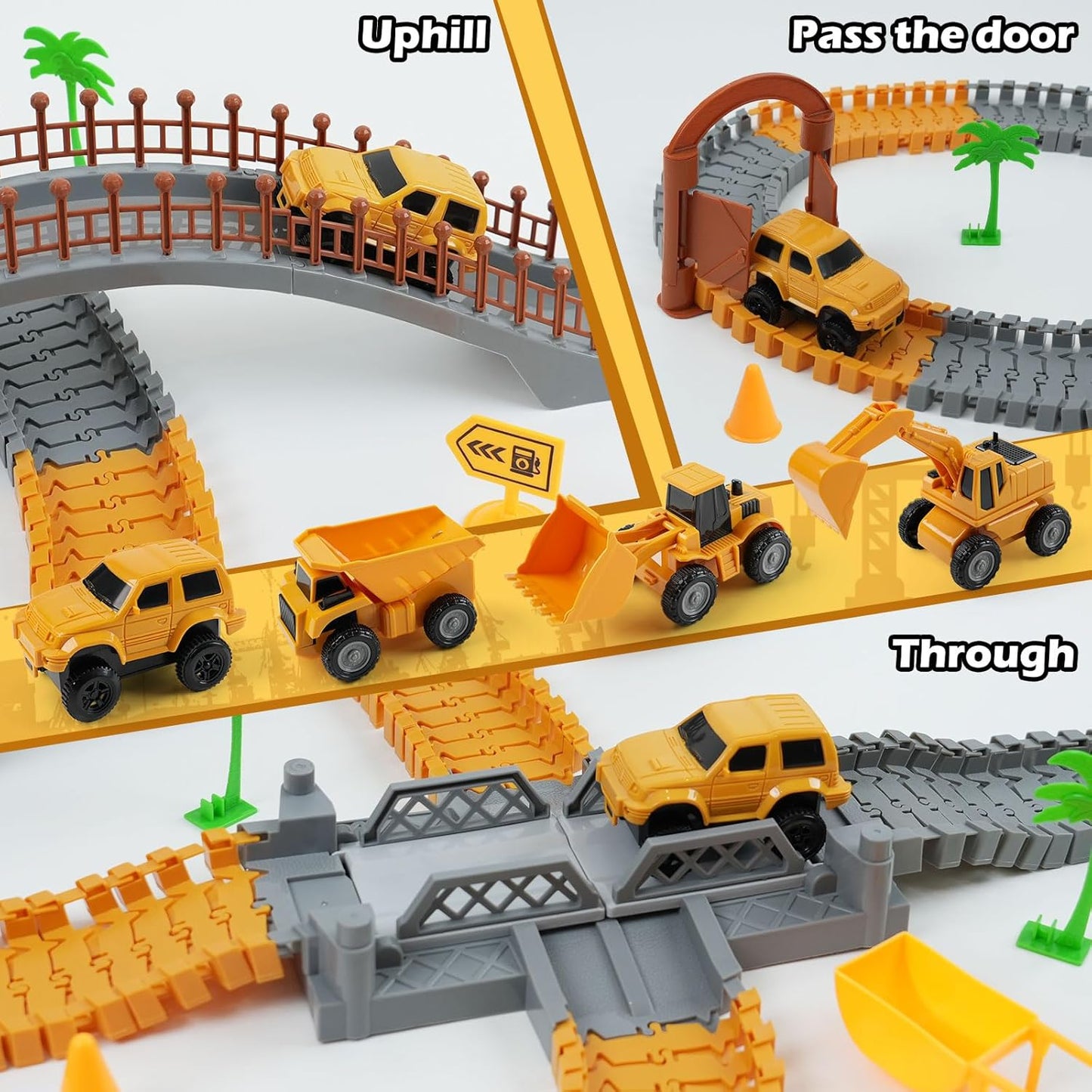 TGJH Juego de Pista de Carreras de Construcción para Niños - Juguet...