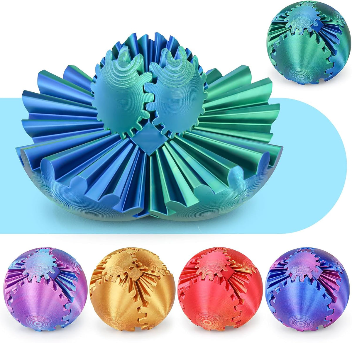 Cubo Juguete Fidget Bola de Engranajes Impreso en 3D, Juguetes Fidg...