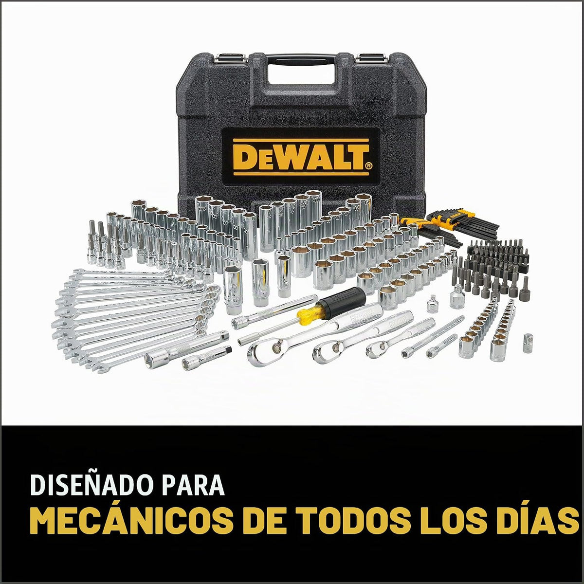 DEWALT Juego de herramientas mecánicas, 247 piezas, 1\/4 pulgadas,...