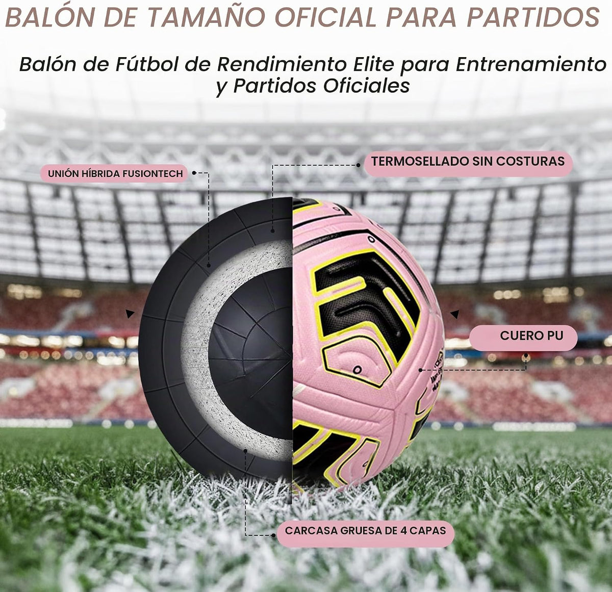 STRIKA Balón de fútbol prémium tamaño 5 y 4 \u2013 Pelota híbrida p...
