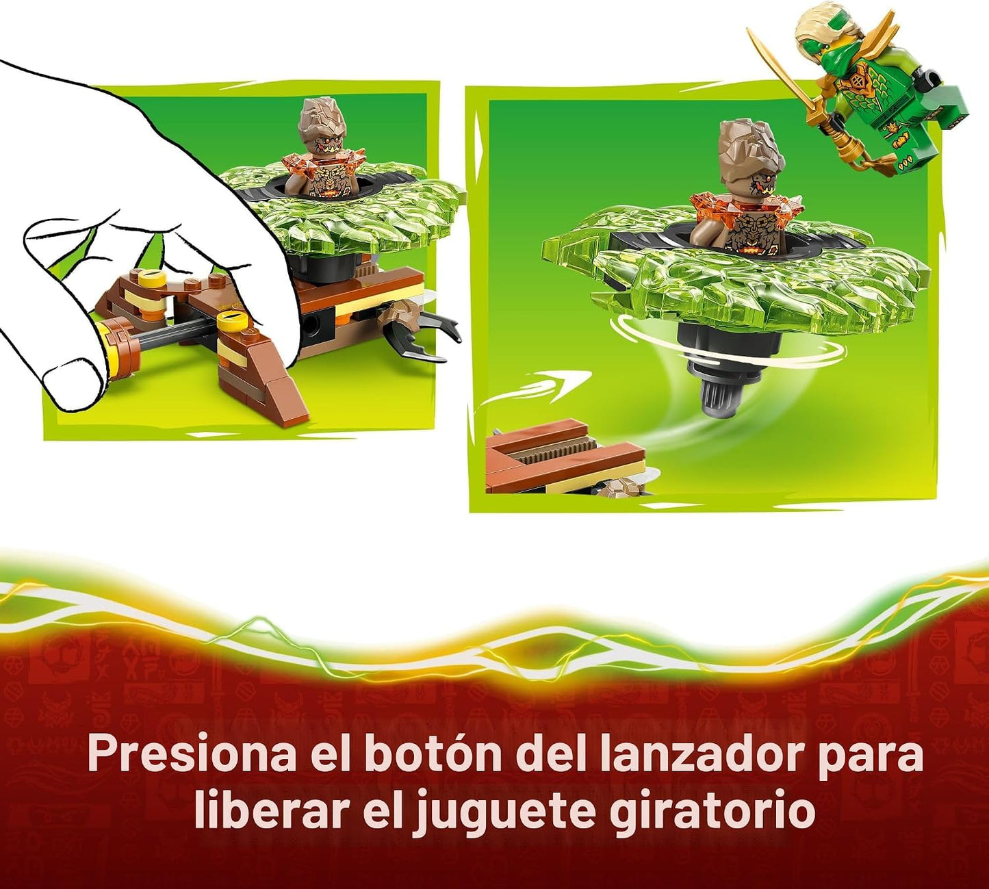 LEGO NINJAGO Loyd vs. Earth Monster Spinner Juguete de construcción...